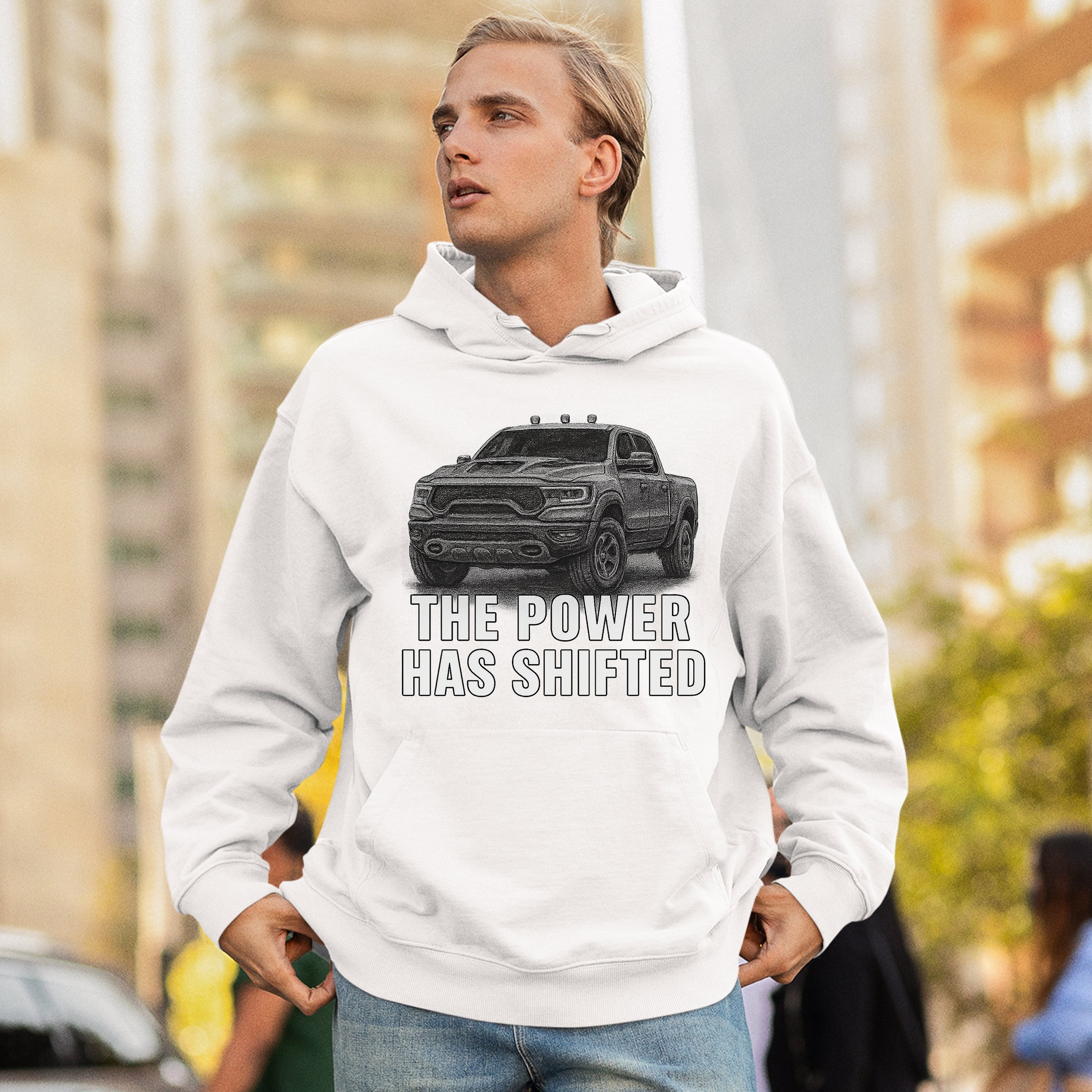 The Power Has Shifted Unisex Hoodie American 4x4 Offroad Pickup Truck - Picture 40 of 57