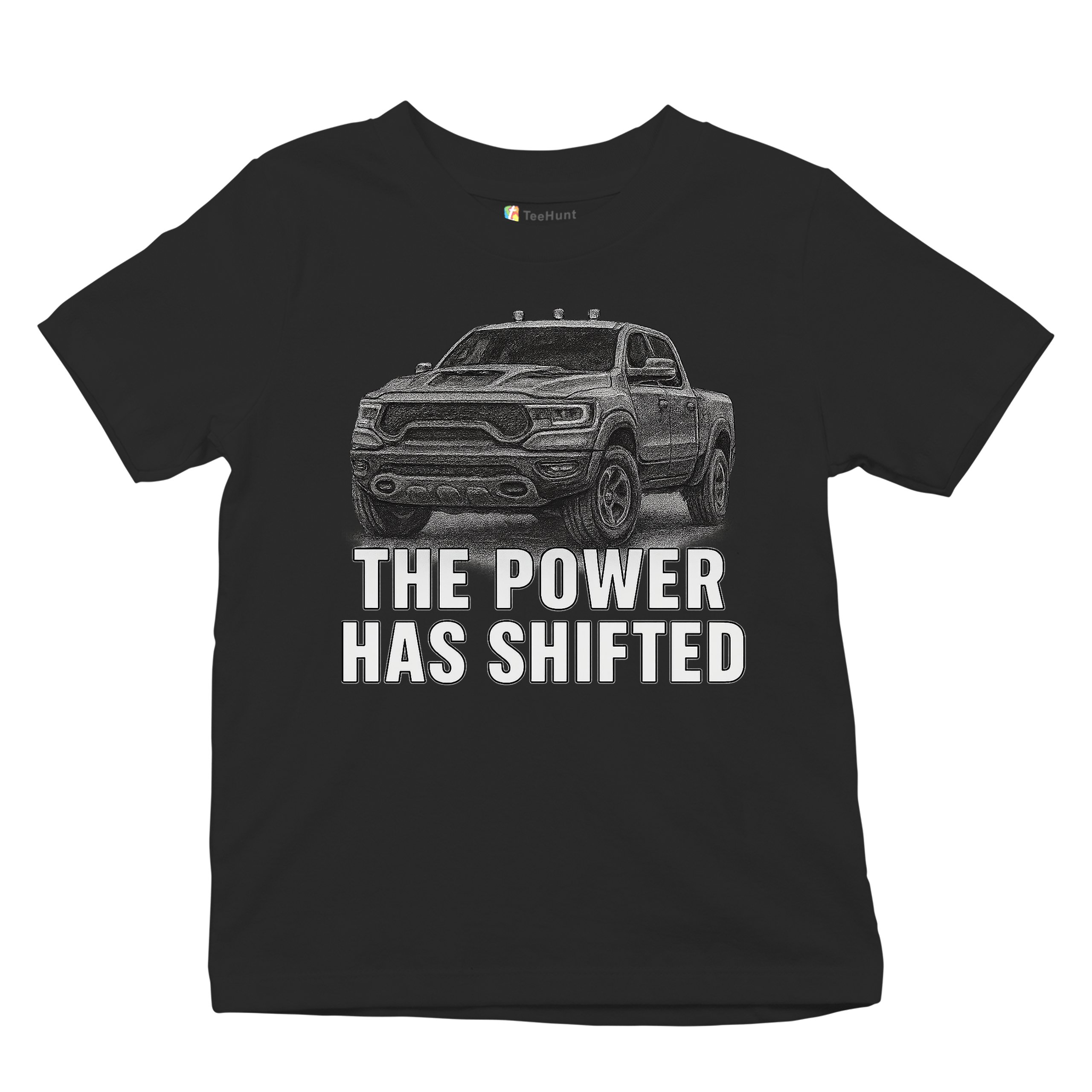 The Power Has Shifted Youth T-shirt American 4x4 Offroad Pickup Truck Kids - Picture 6 of 50