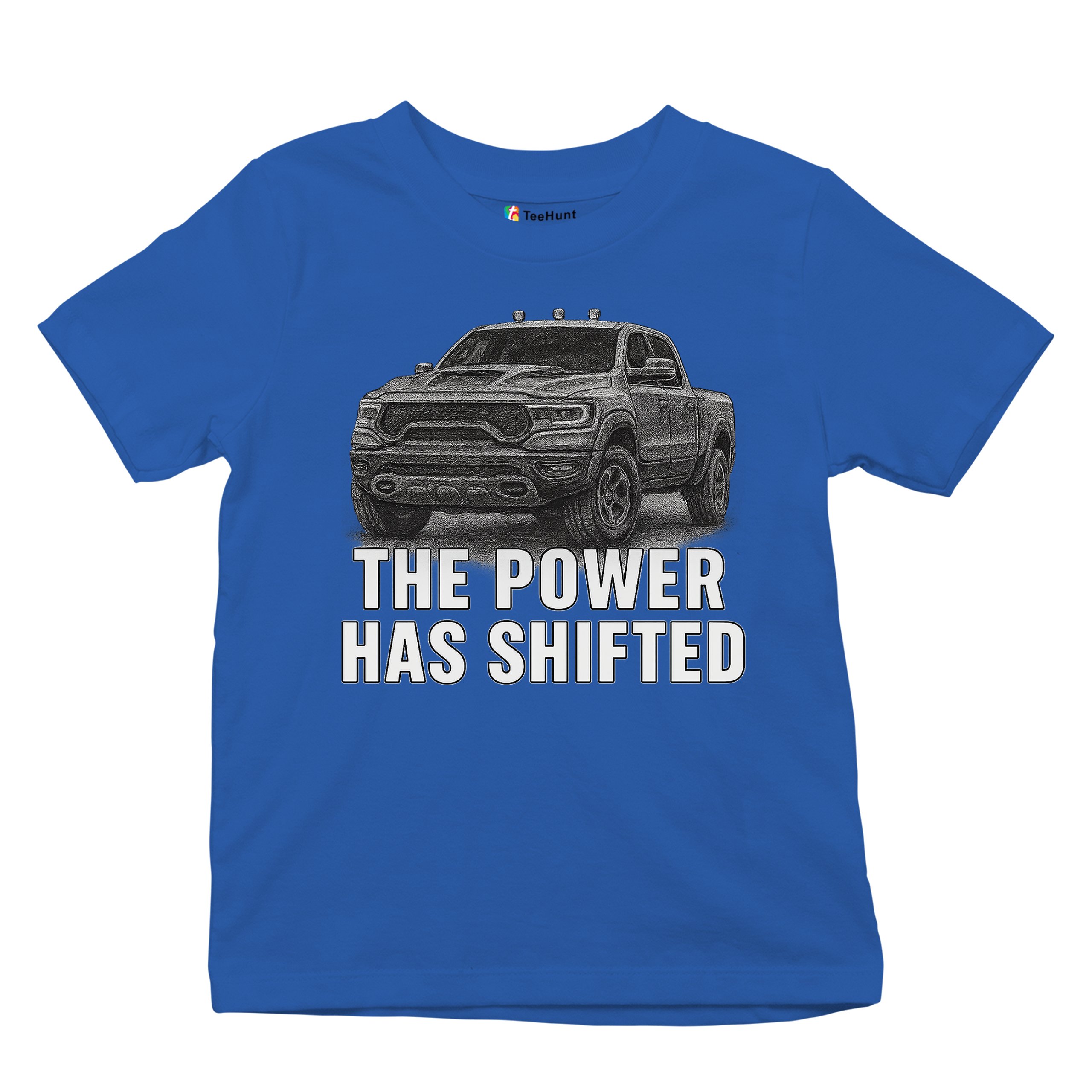 The Power Has Shifted Youth T-shirt American 4x4 Offroad Pickup Truck Kids - Picture 41 of 50