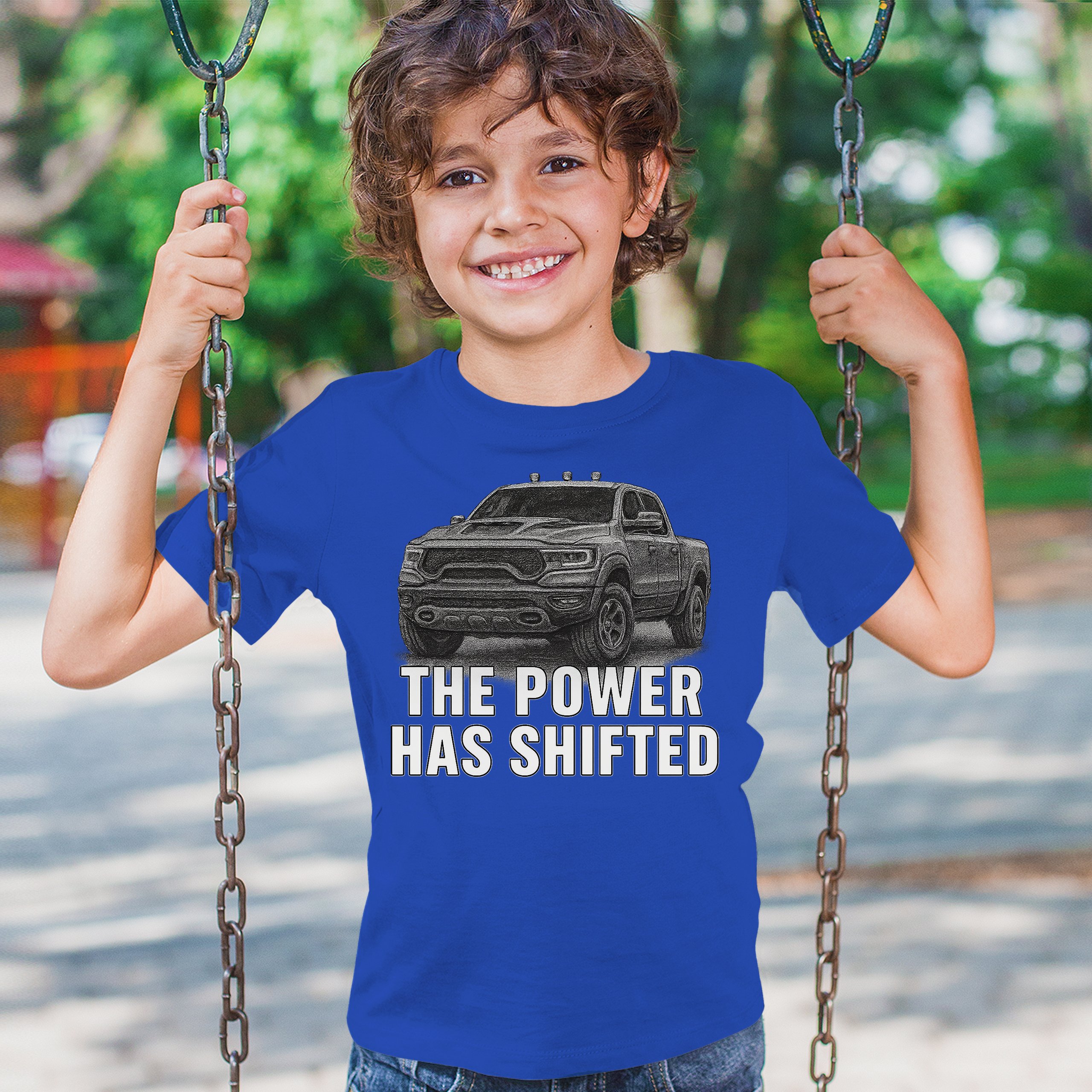 The Power Has Shifted Youth T-shirt American 4x4 Offroad Pickup Truck Kids - Picture 40 of 50