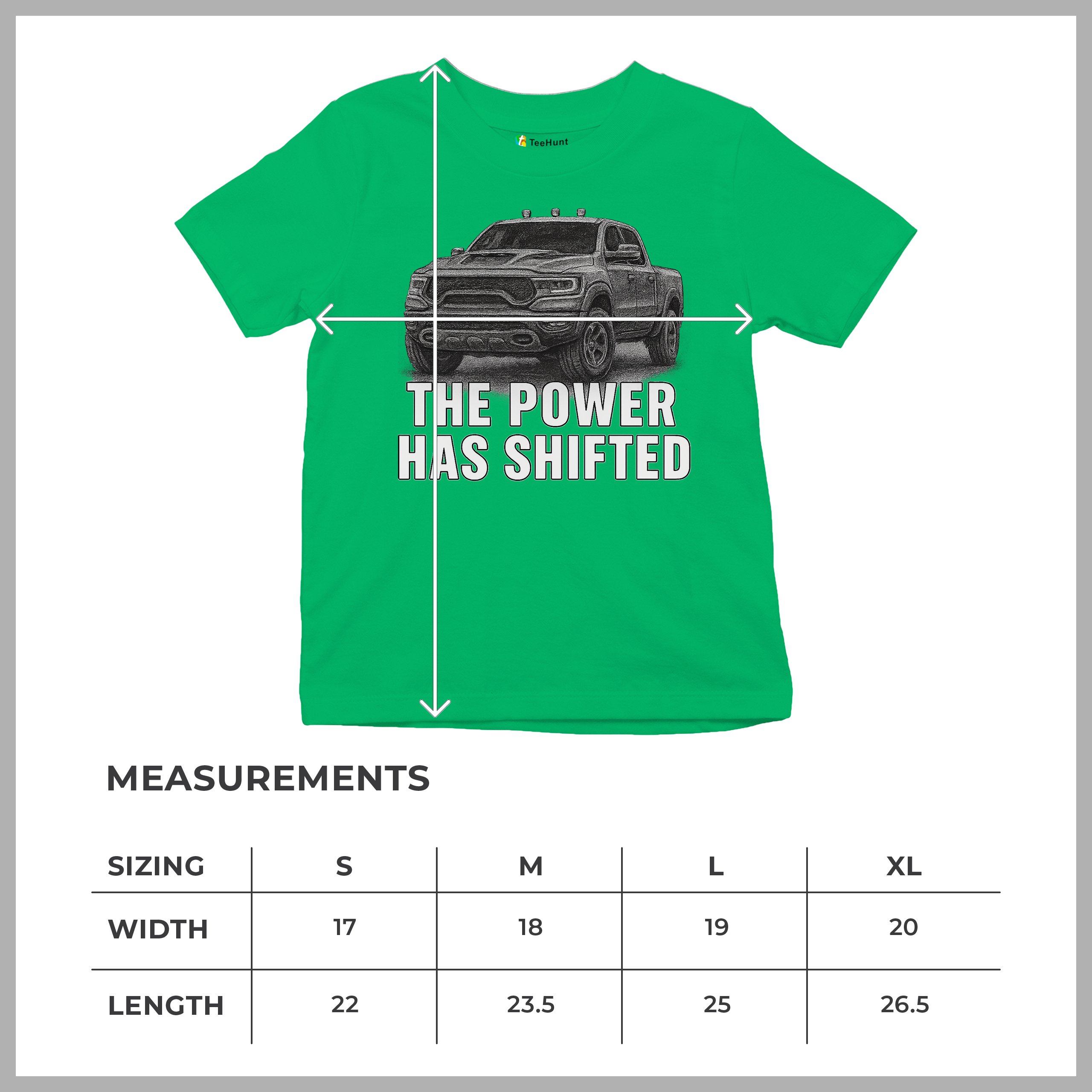 The Power Has Shifted Youth T-shirt American 4x4 Offroad Pickup Truck Kids - Picture 36 of 50