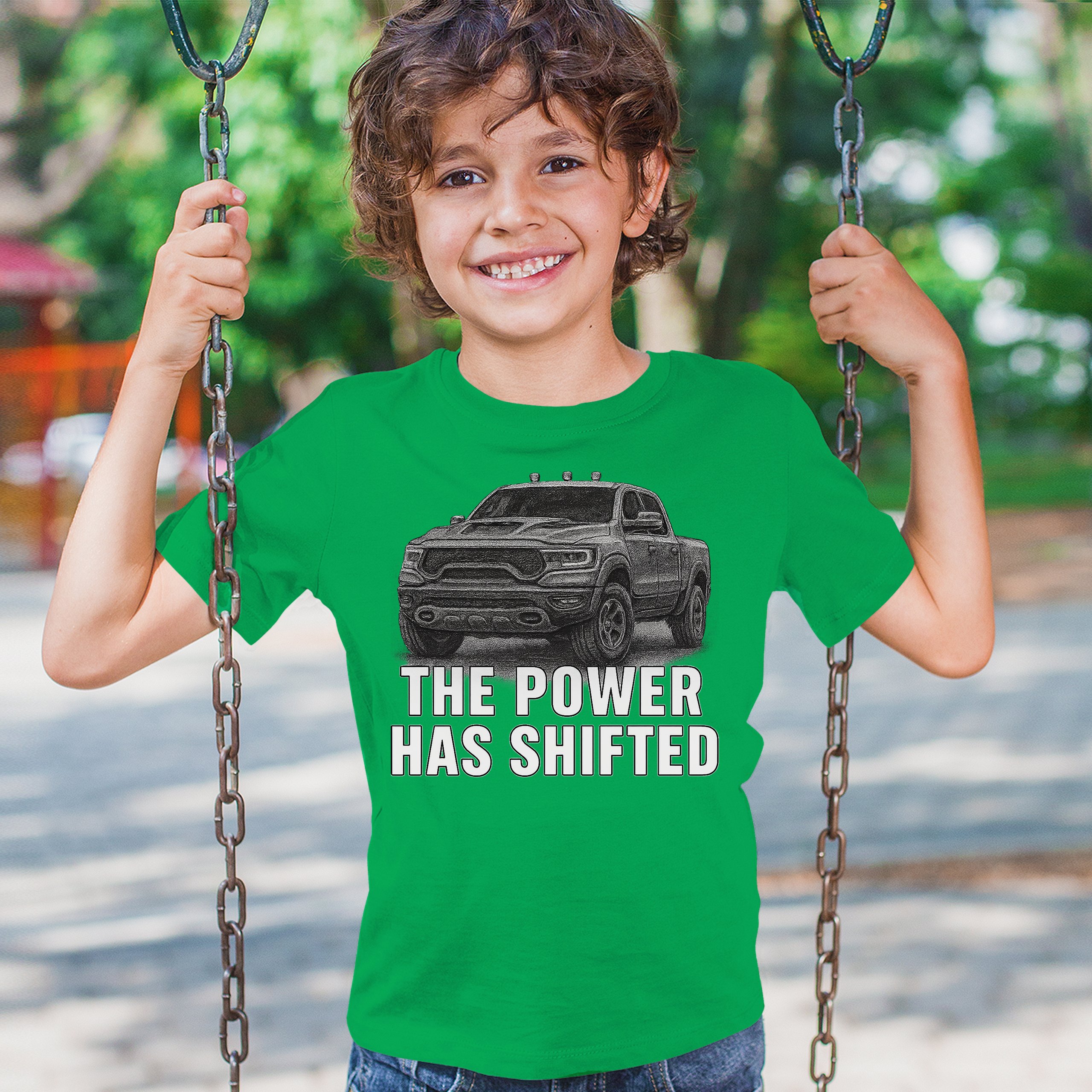 The Power Has Shifted Youth T-shirt American 4x4 Offroad Pickup Truck Kids - Picture 33 of 50