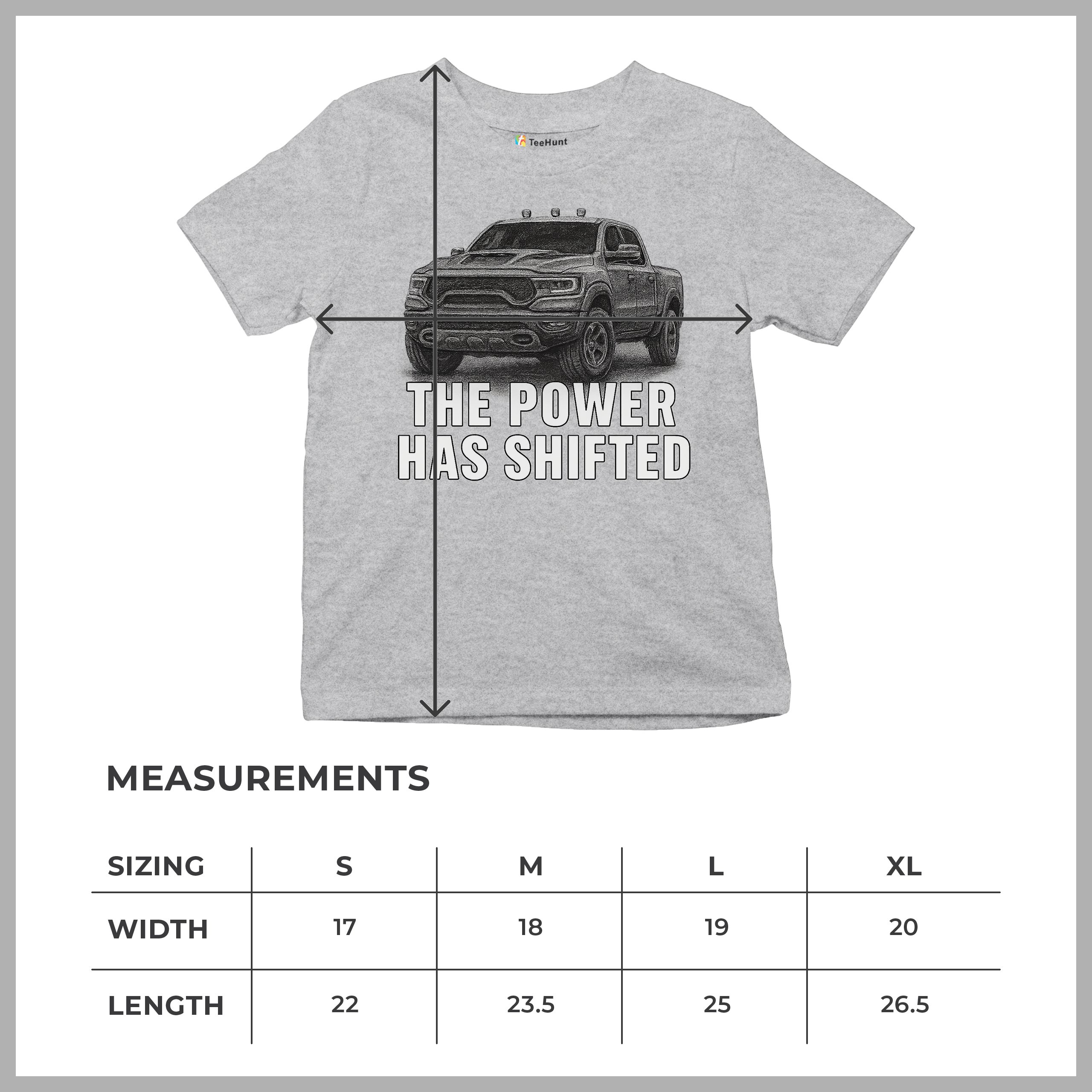 The Power Has Shifted Youth T-shirt American 4x4 Offroad Pickup Truck Kids - Picture 15 of 50
