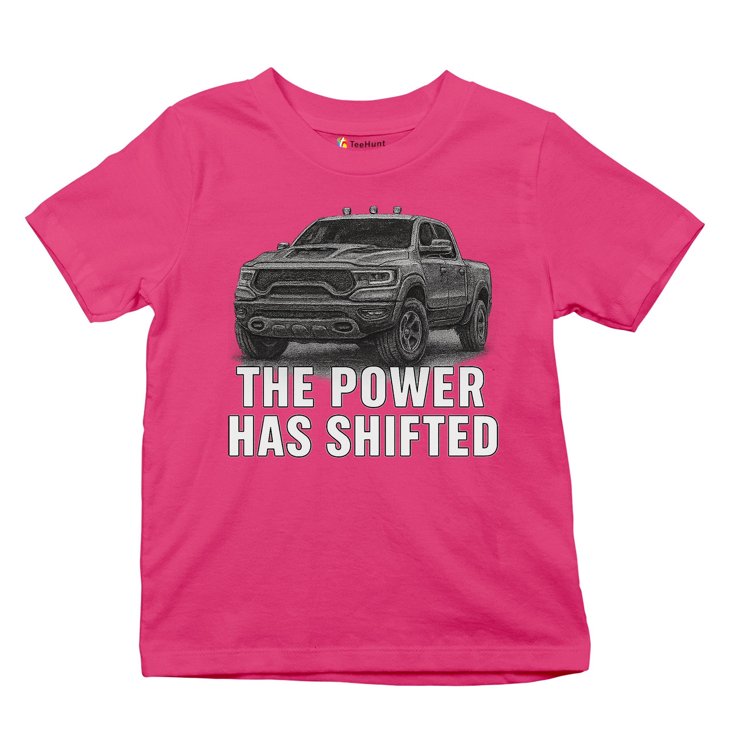The Power Has Shifted Youth T-shirt American 4x4 Offroad Pickup Truck Kids - Picture 48 of 50