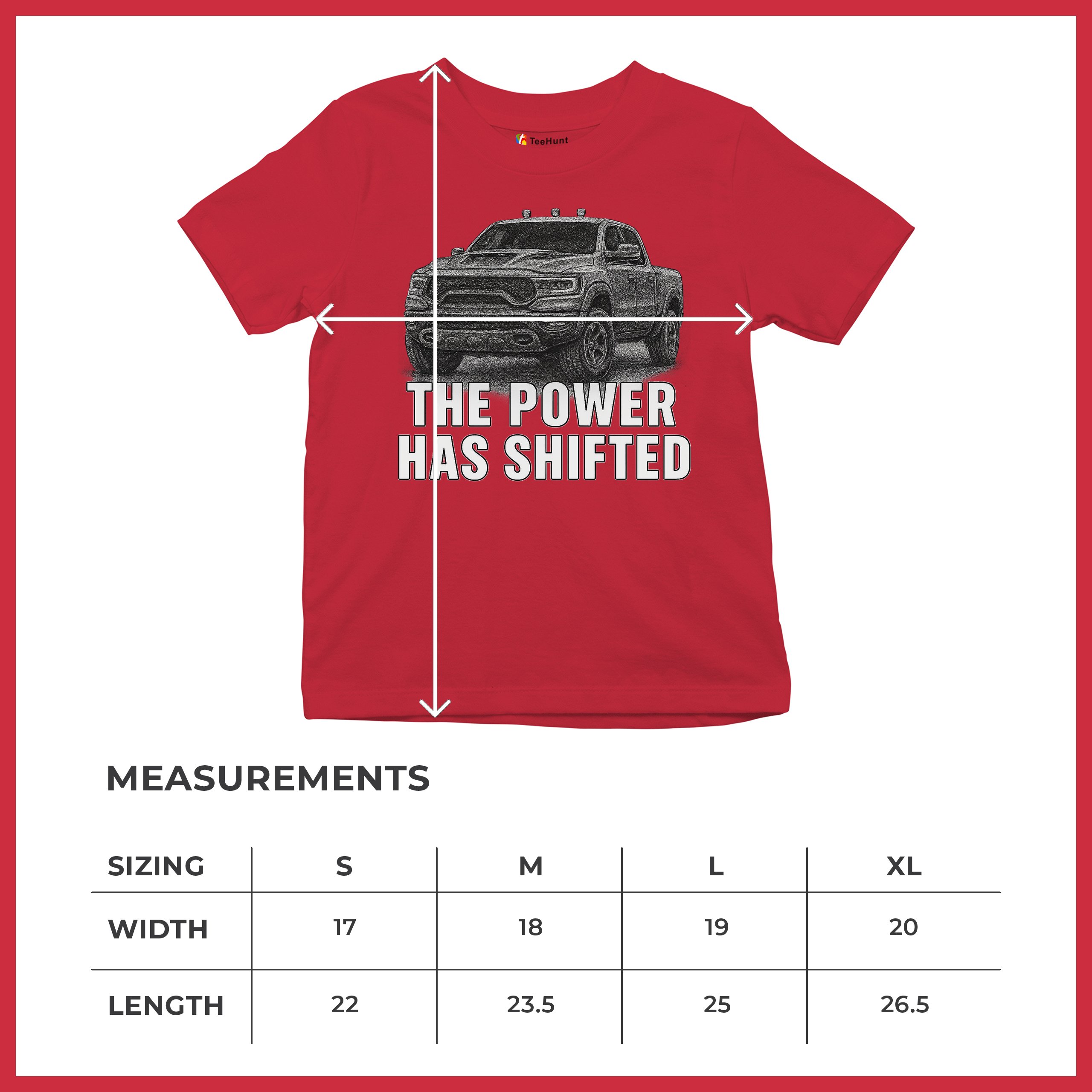 The Power Has Shifted Youth T-shirt American 4x4 Offroad Pickup Truck Kids - Picture 22 of 50