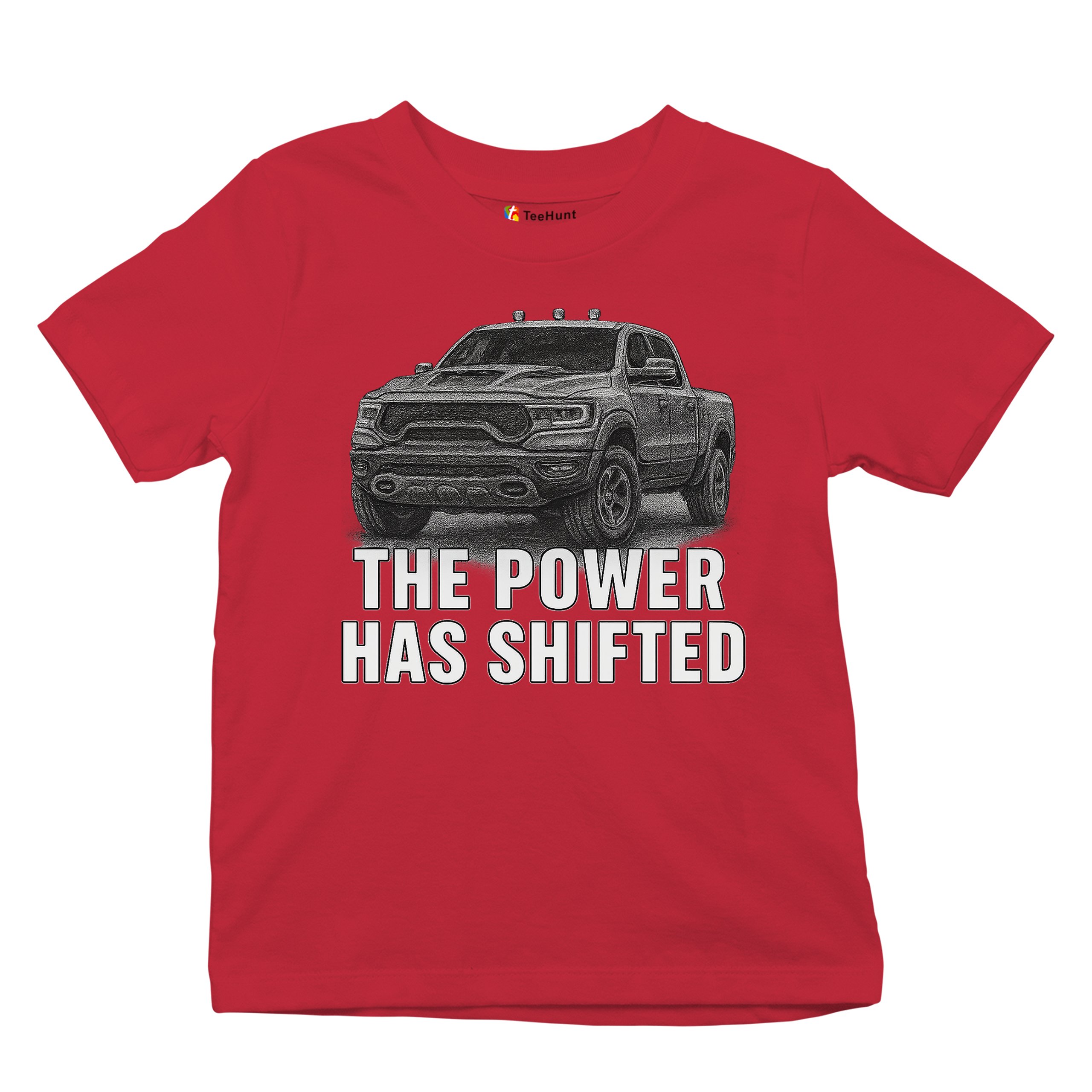 The Power Has Shifted Youth T-shirt American 4x4 Offroad Pickup Truck Kids - Picture 20 of 50