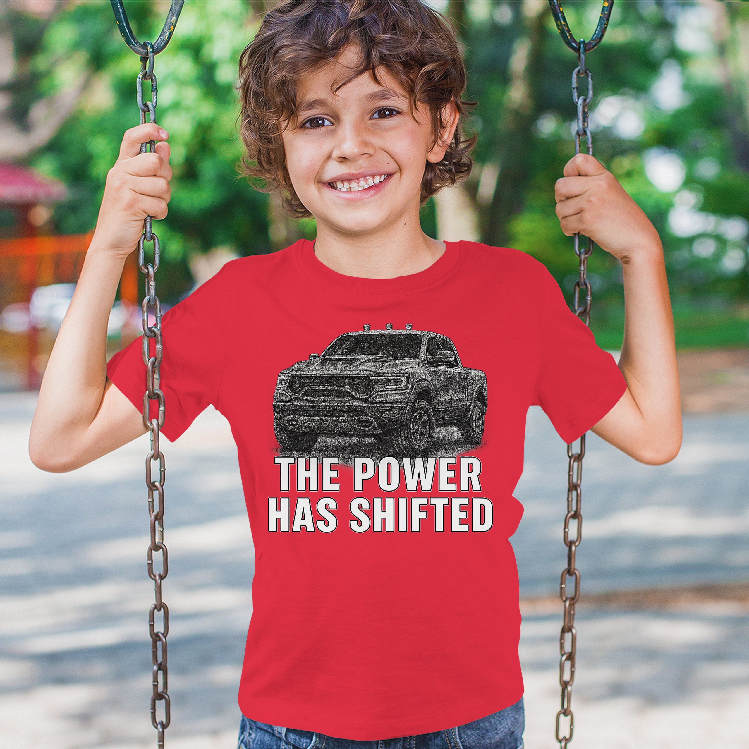 The Power Has Shifted Youth T-shirt American 4x4 Offroad Pickup Truck Kids - Picture 19 of 50