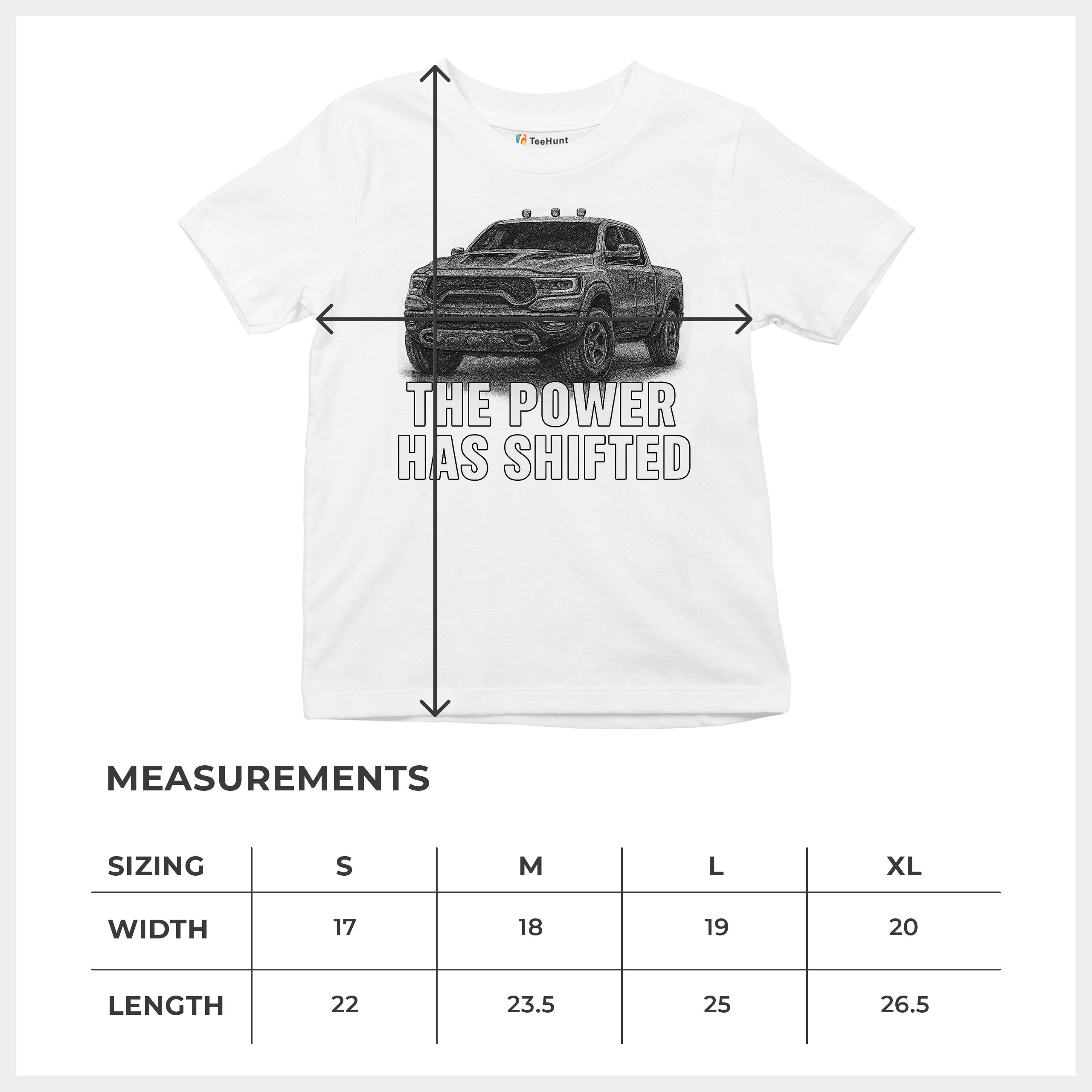 The Power Has Shifted Youth T-shirt American 4x4 Offroad Pickup Truck Kids - Picture 29 of 50