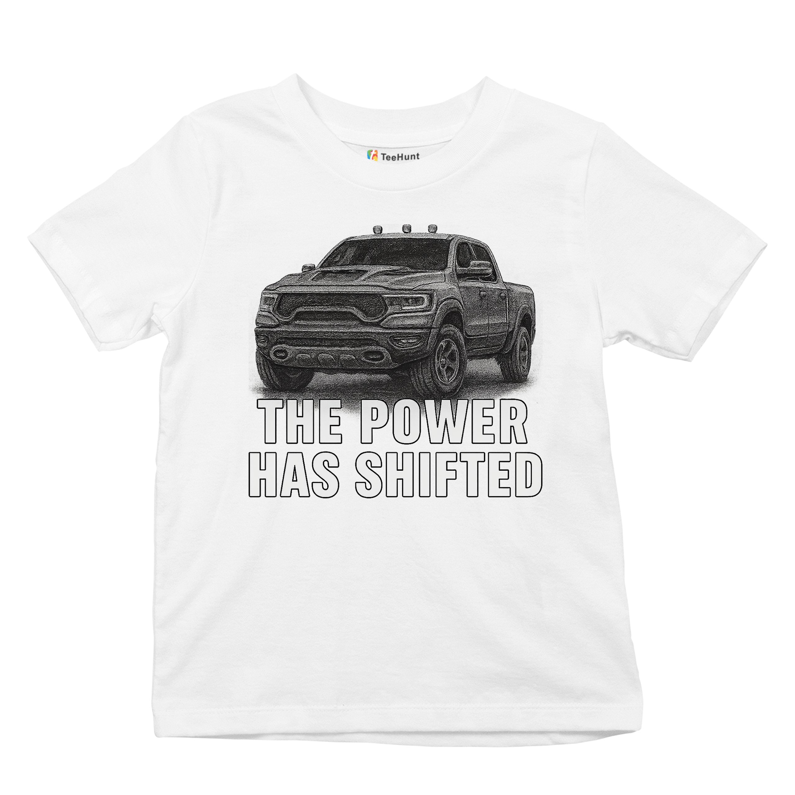 The Power Has Shifted Youth T-shirt American 4x4 Offroad Pickup Truck Kids - Picture 27 of 50