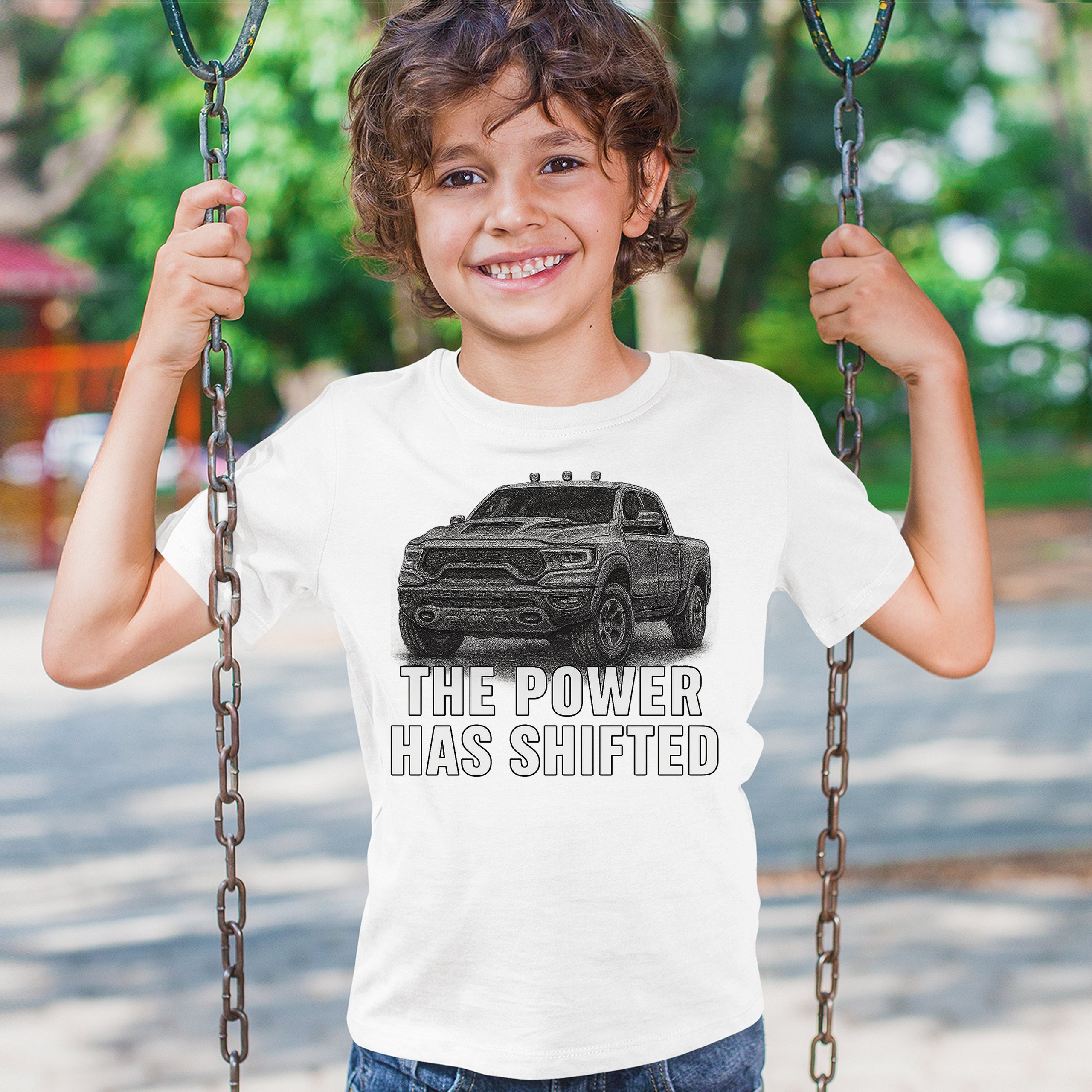The Power Has Shifted Youth T-shirt American 4x4 Offroad Pickup Truck Kids - Picture 26 of 50
