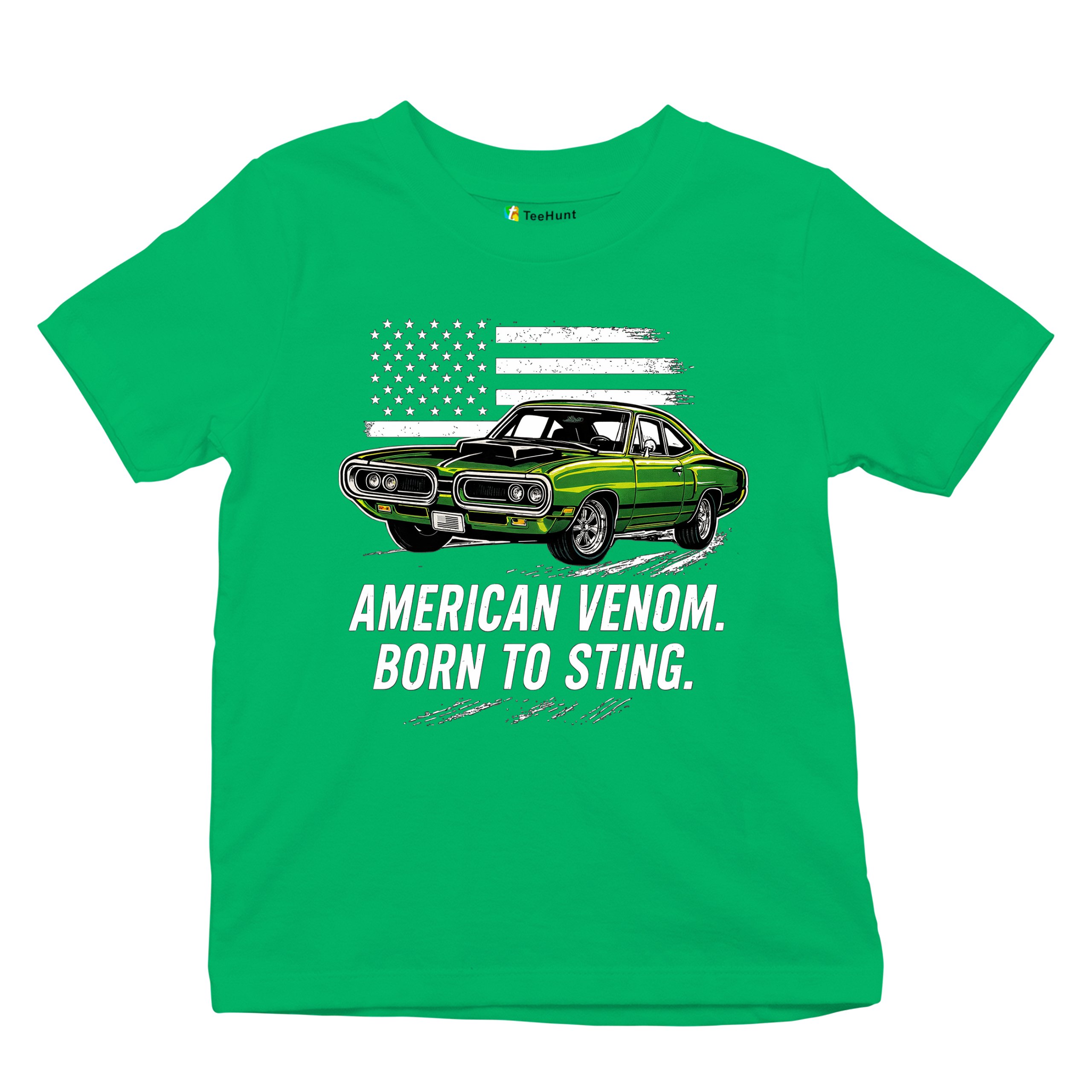 American Venom Muscle Car Youth T-shirt Classic Patriotic Vintage Kids - Picture 34 of 50