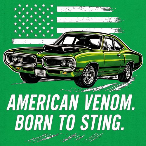 American Venom Muscle Car Youth T-shirt Classic Patriotic Vintage Kids - Picture 32 of 50