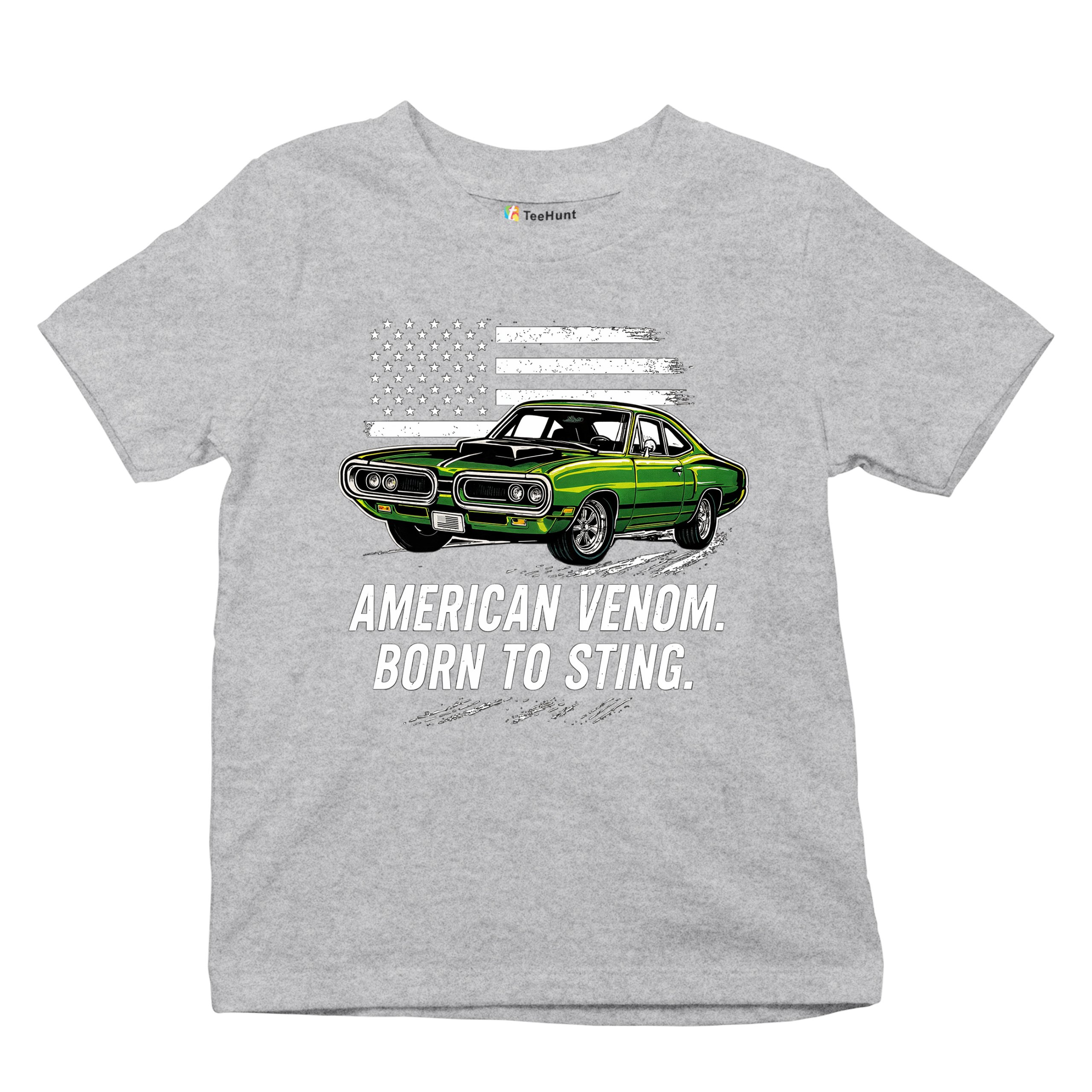 American Venom Muscle Car Youth T-shirt Classic Patriotic Vintage Kids - Picture 13 of 50