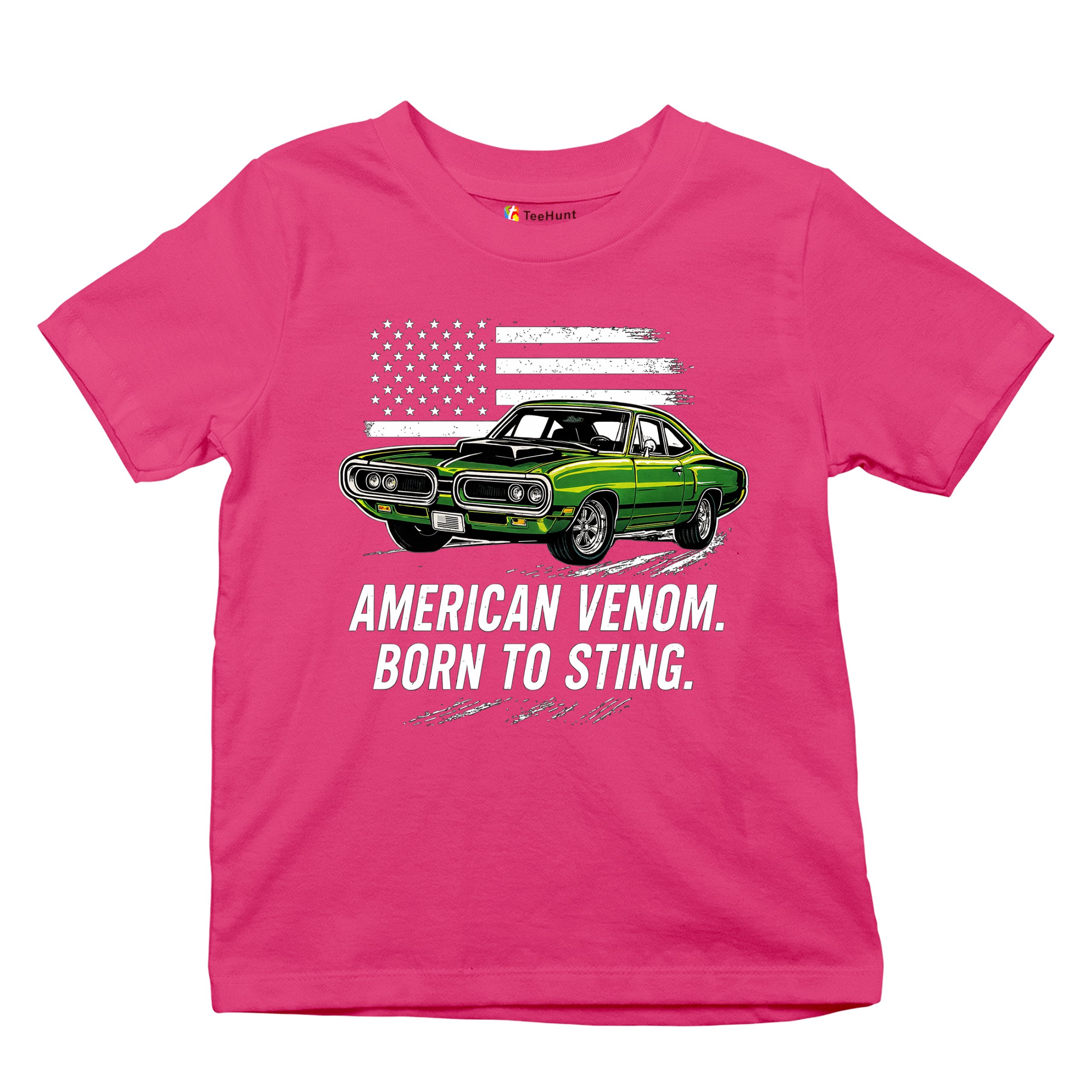 American Venom Muscle Car Youth T-shirt Classic Patriotic Vintage Kids - Picture 48 of 50