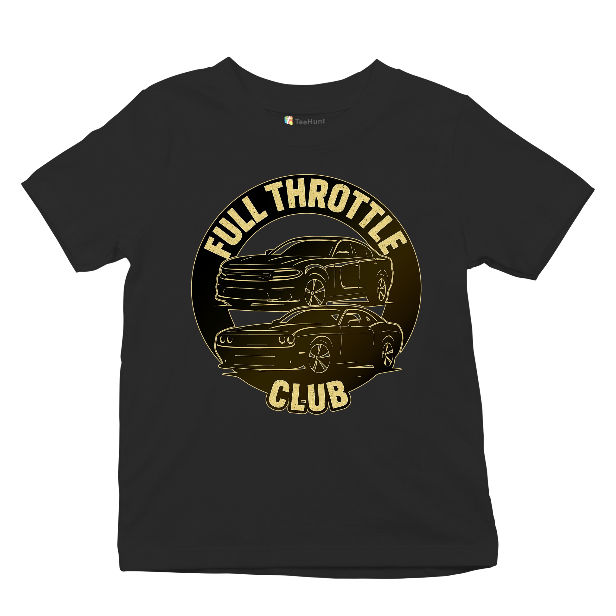 Full Throttle Club Youth T-shirt American Muscle Car Performance Power Kids - Picture 13 of 50