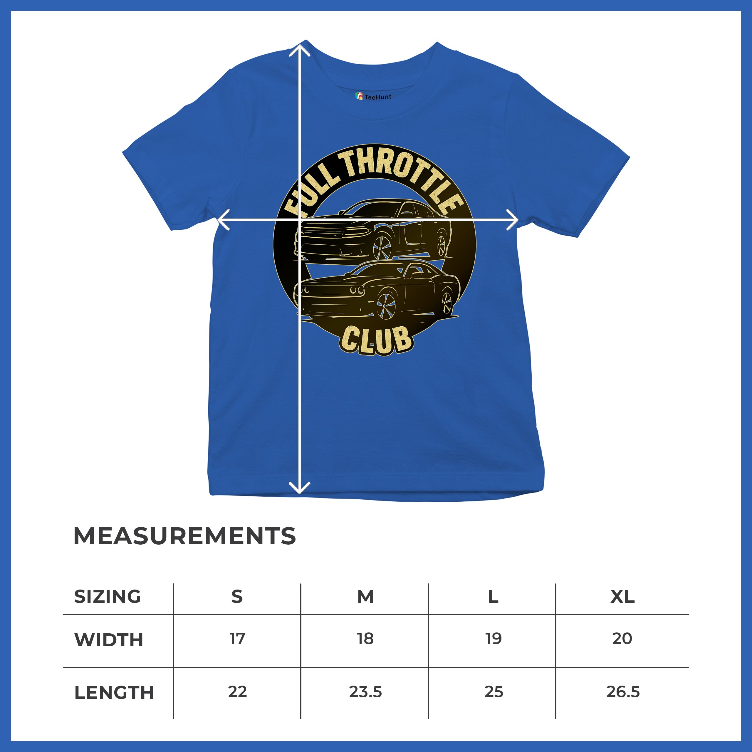 Full Throttle Club Youth T-shirt American Muscle Car Performance Power Kids - Picture 43 of 50