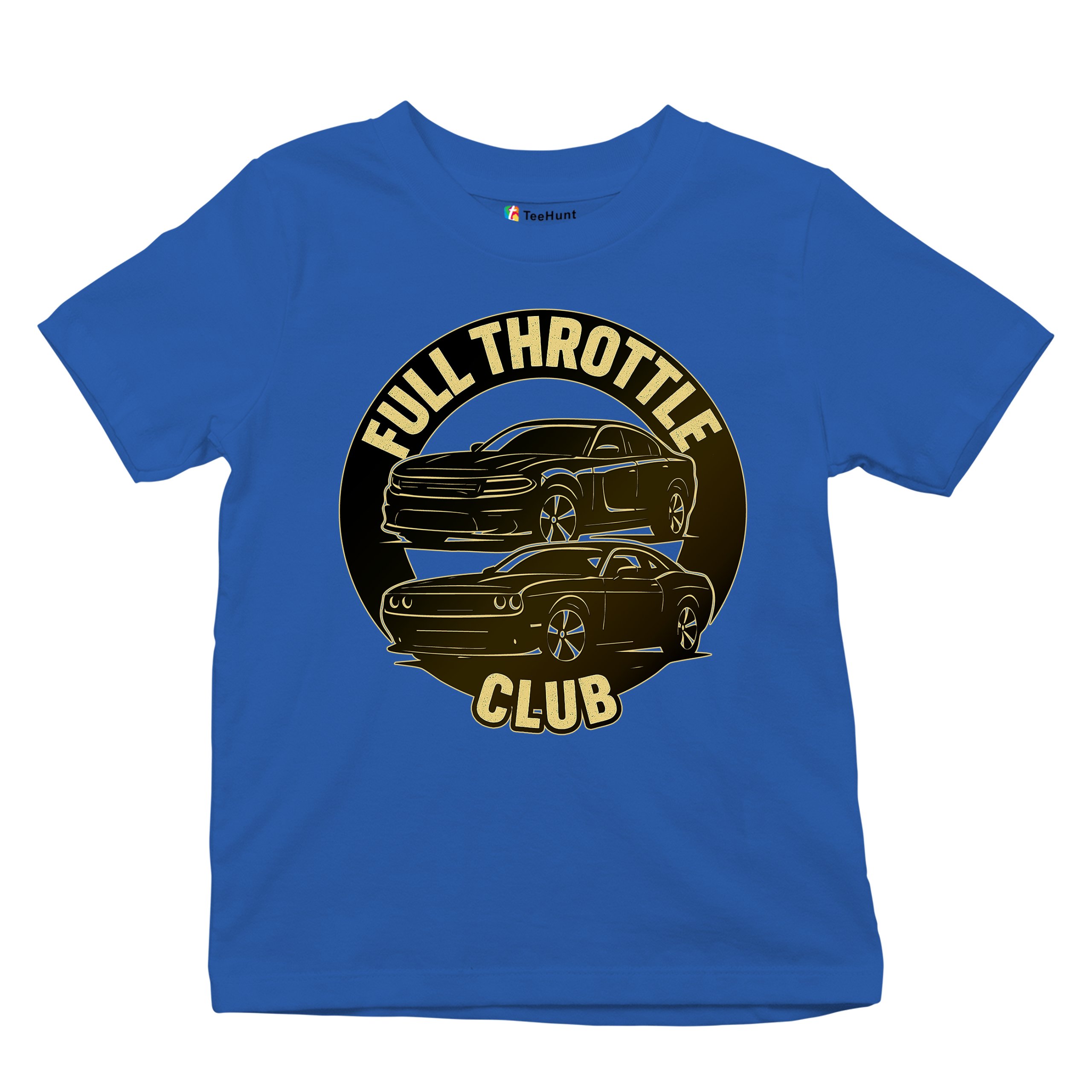 Full Throttle Club Youth T-shirt American Muscle Car Performance Power Kids - Picture 41 of 50