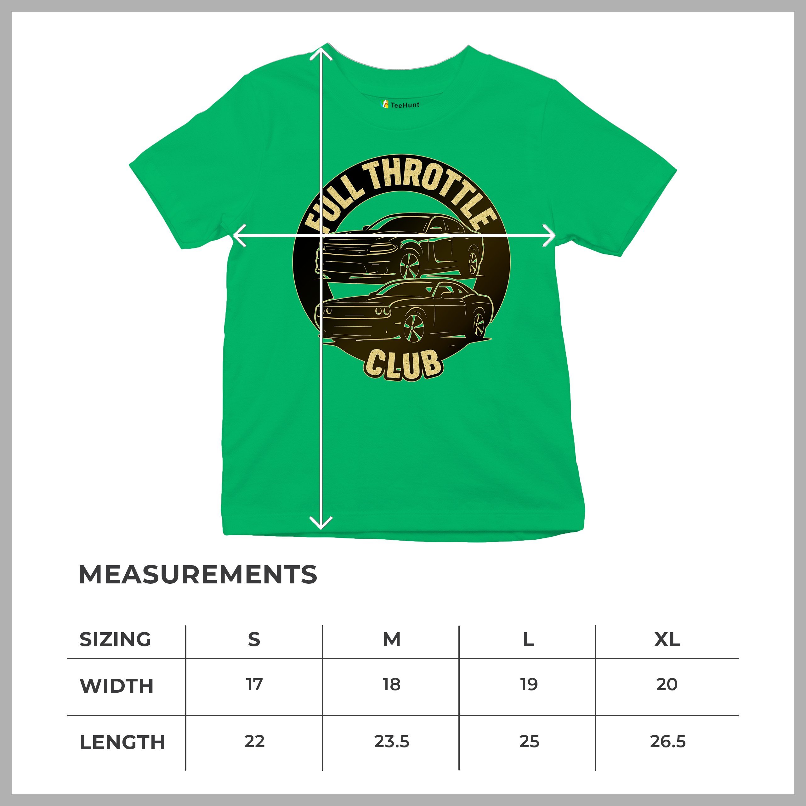 Full Throttle Club Youth T-shirt American Muscle Car Performance Power Kids - Picture 36 of 50