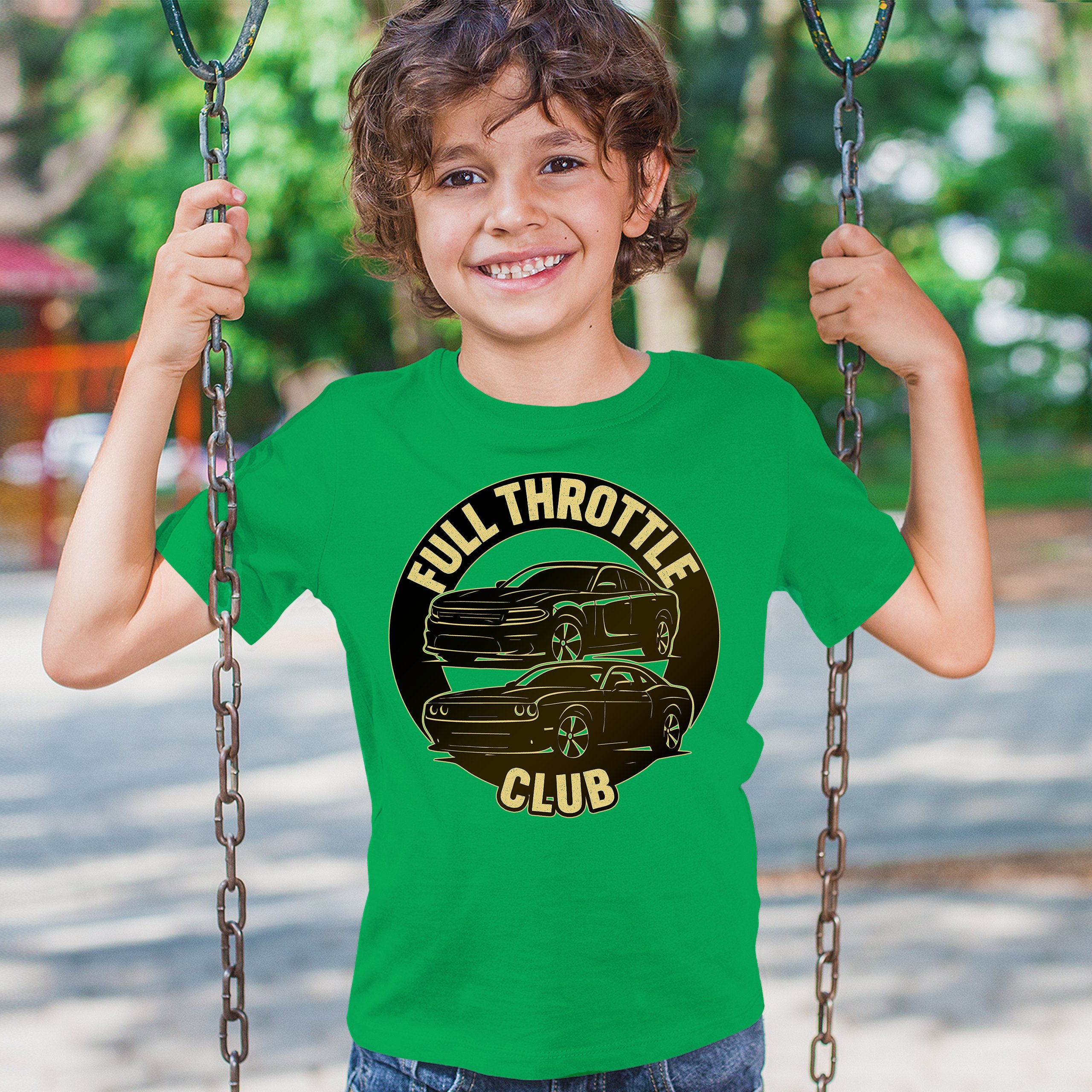 Full Throttle Club Youth T-shirt American Muscle Car Performance Power Kids - Picture 33 of 50
