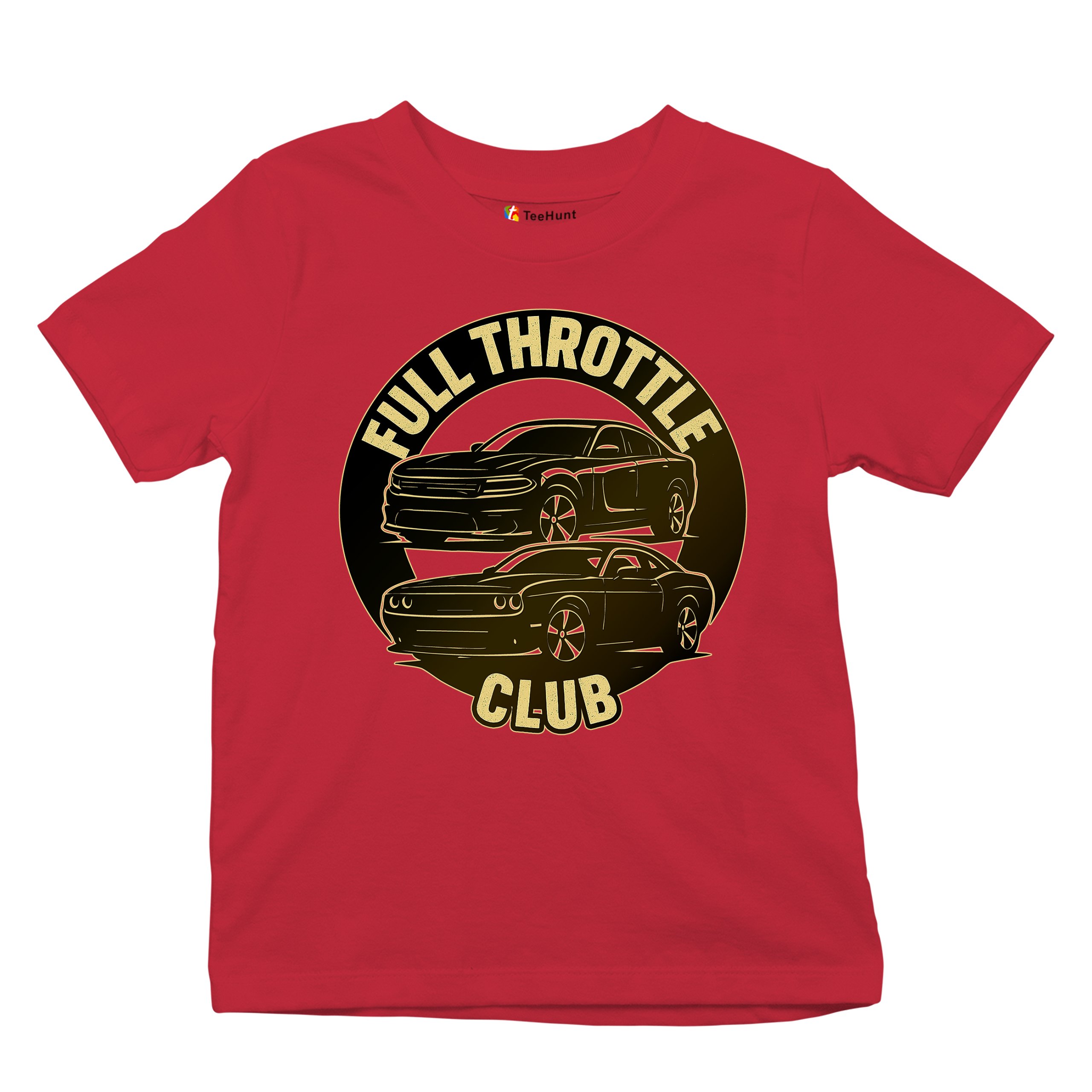 Full Throttle Club Youth T-shirt American Muscle Car Performance Power Kids - Picture 20 of 50