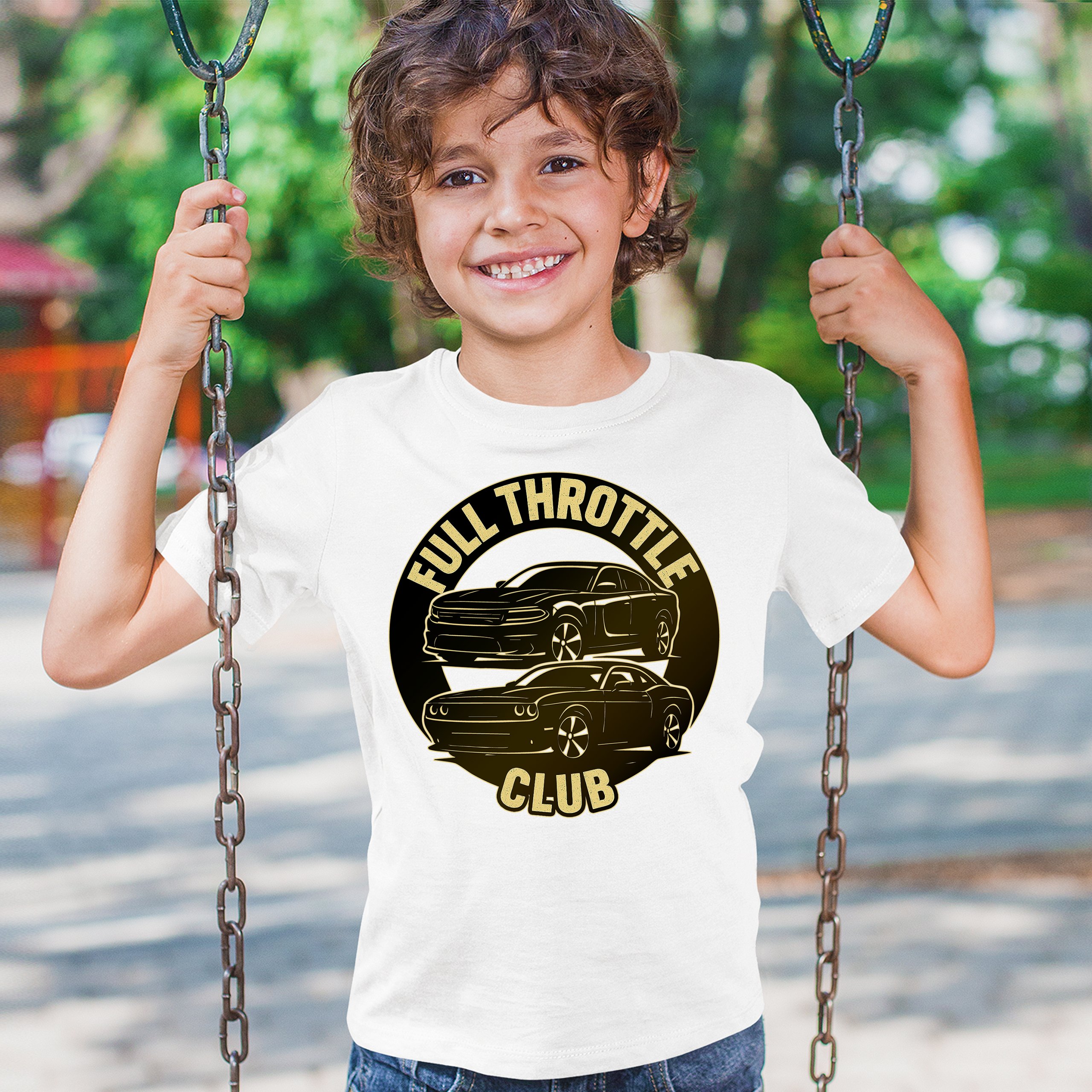 Full Throttle Club Youth T-shirt American Muscle Car Performance Power Kids - Picture 26 of 50