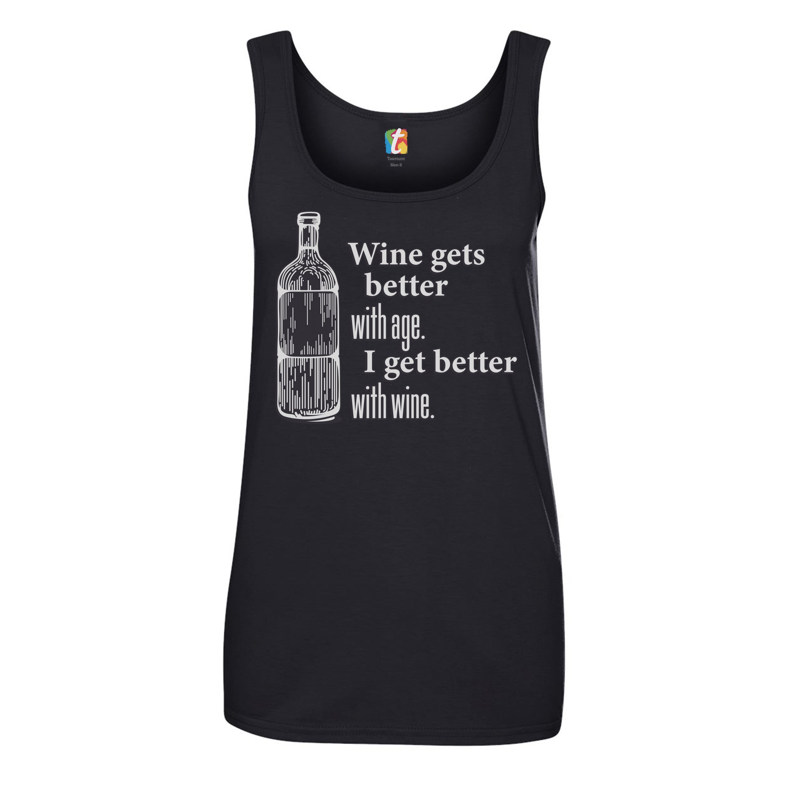 Wine Gets Beter With Age I Get Better With Wine Women's Tank Top Funny - Picture 7 of 21