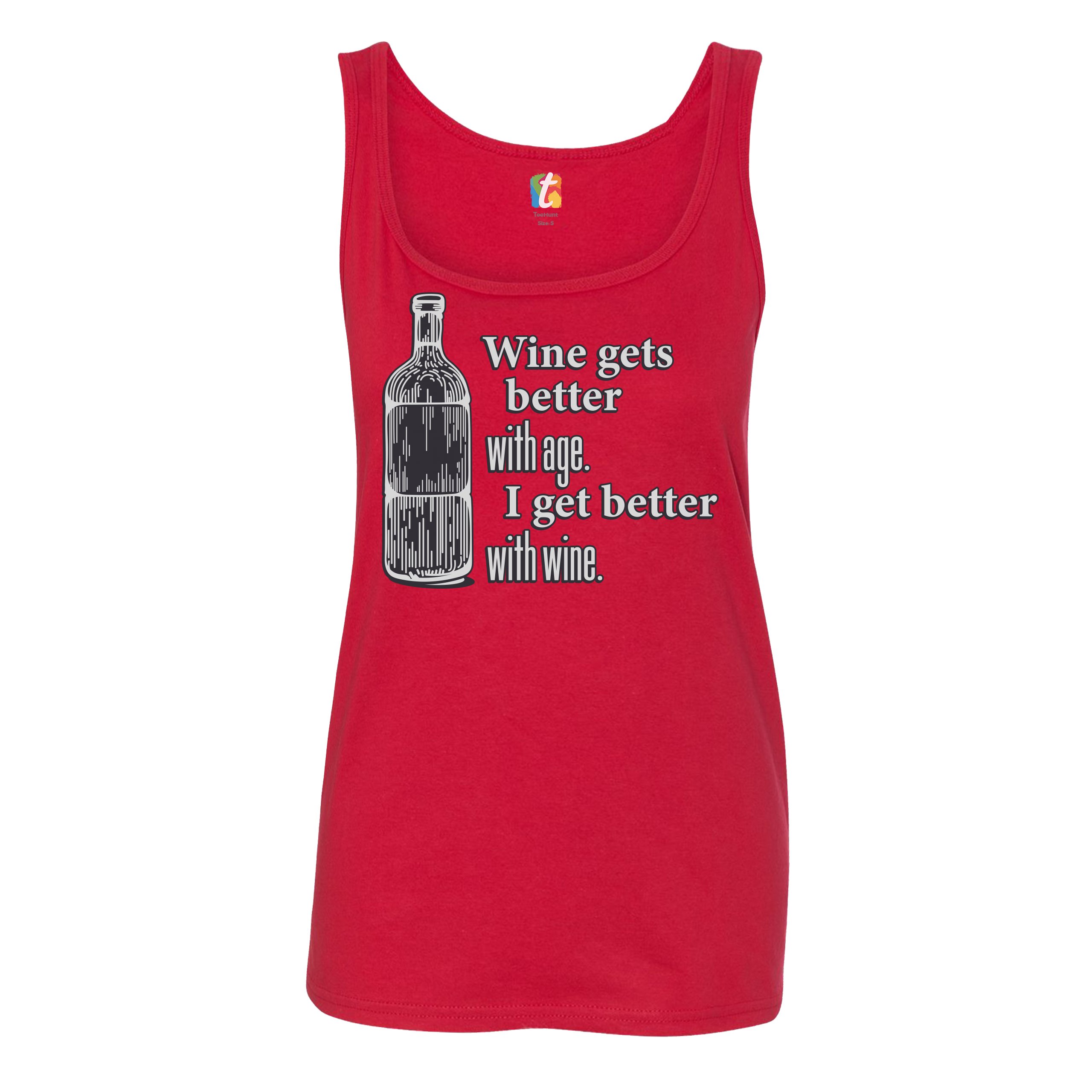 Wine Gets Beter With Age I Get Better With Wine Women's Tank Top Funny - Picture 11 of 21