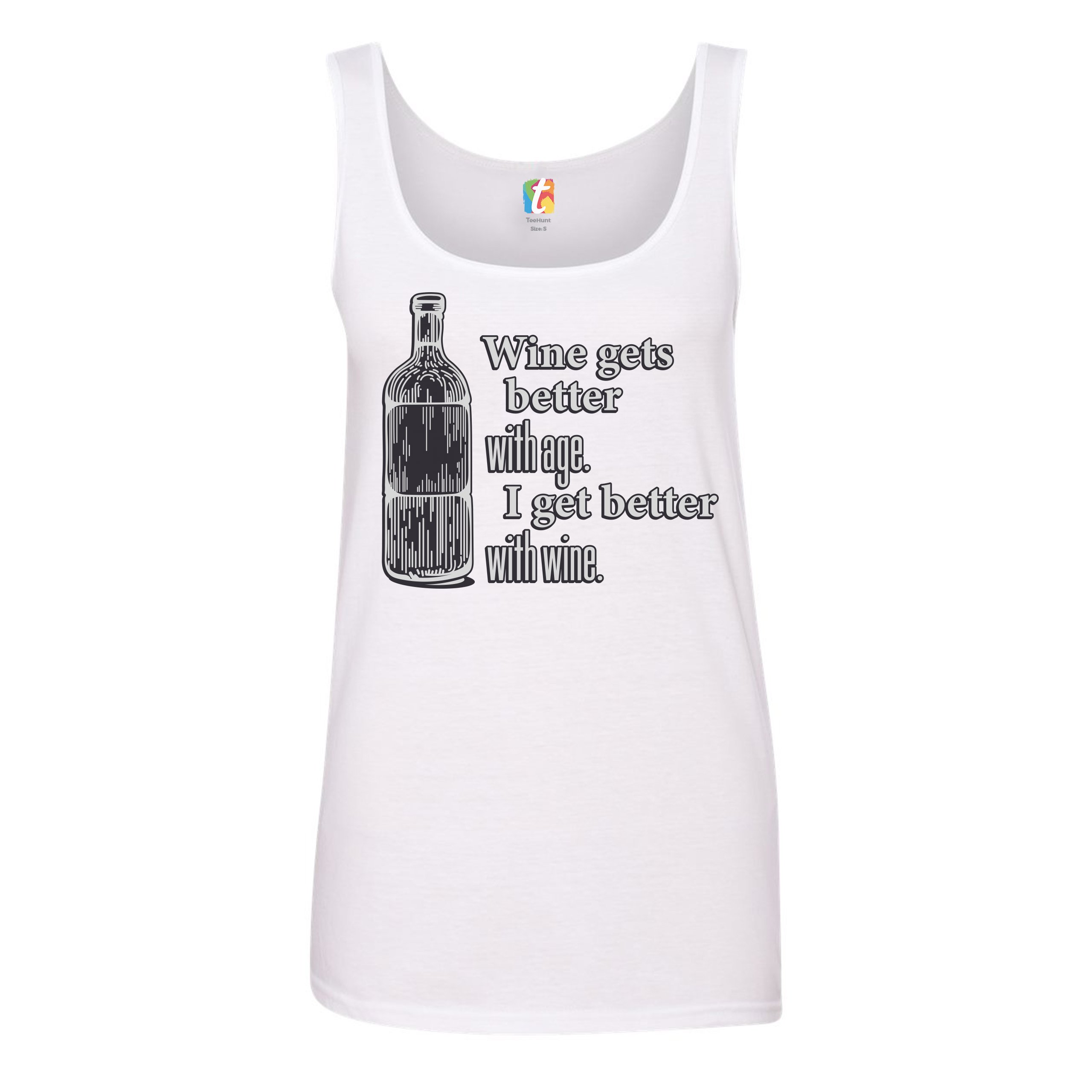 Wine Gets Beter With Age I Get Better With Wine Women's Tank Top Funny - Picture 3 of 21