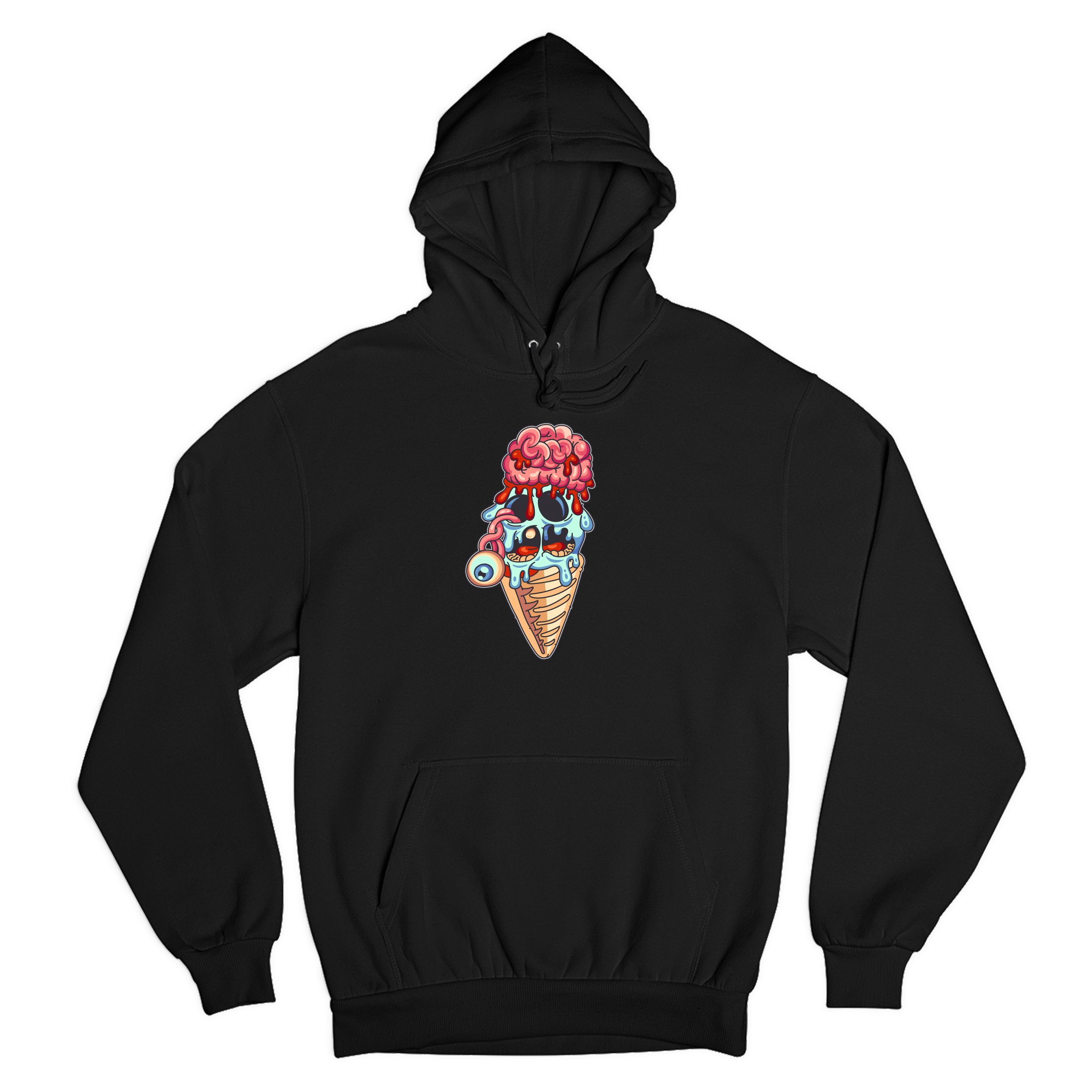 Undead Zombie Ice Cream Sweatshirt Happy Halloween Eat Brains