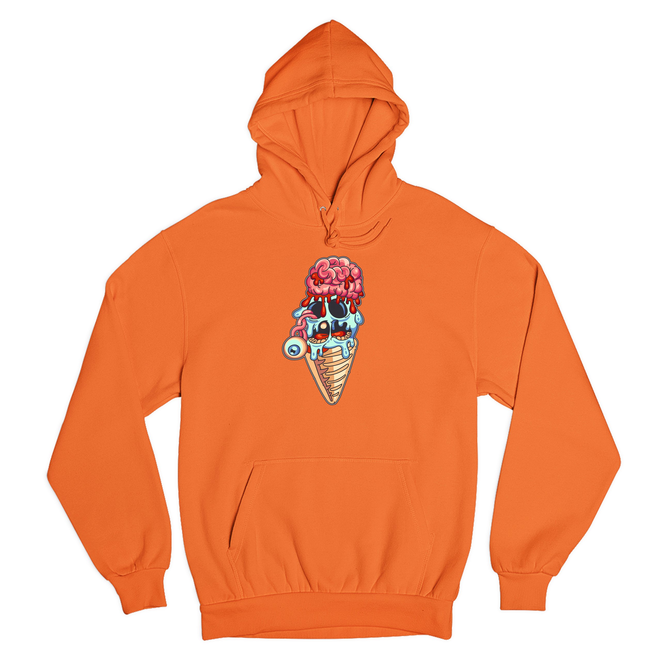 Undead Zombie Ice Cream Sweatshirt Happy Halloween Eat Brains