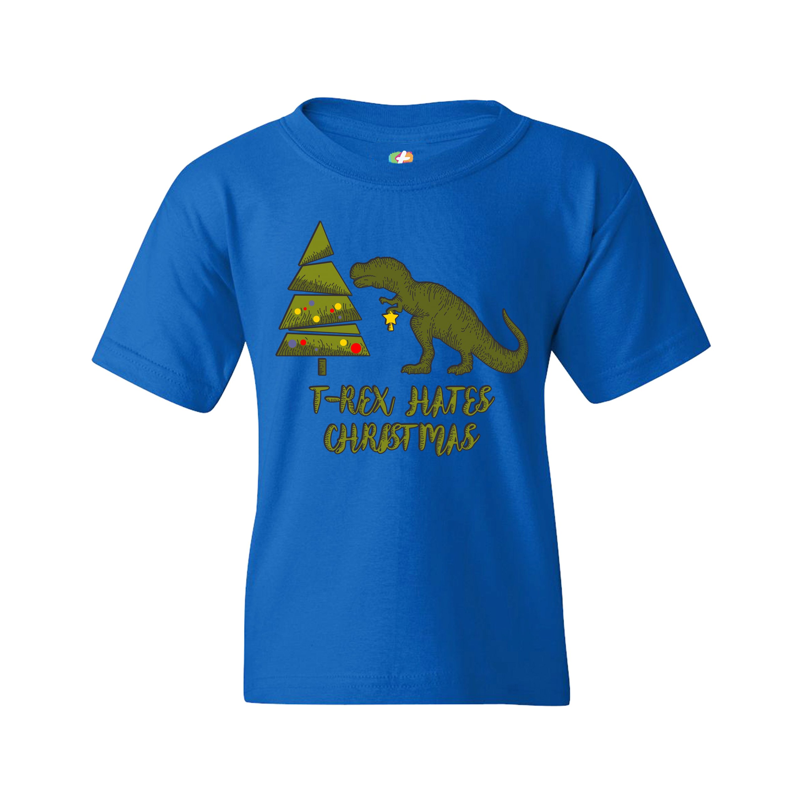 T-Rex Hates Christmas Youth T-shirt Funny Dinosaur Xmas Eve Festive Kids - Picture 23 of 29