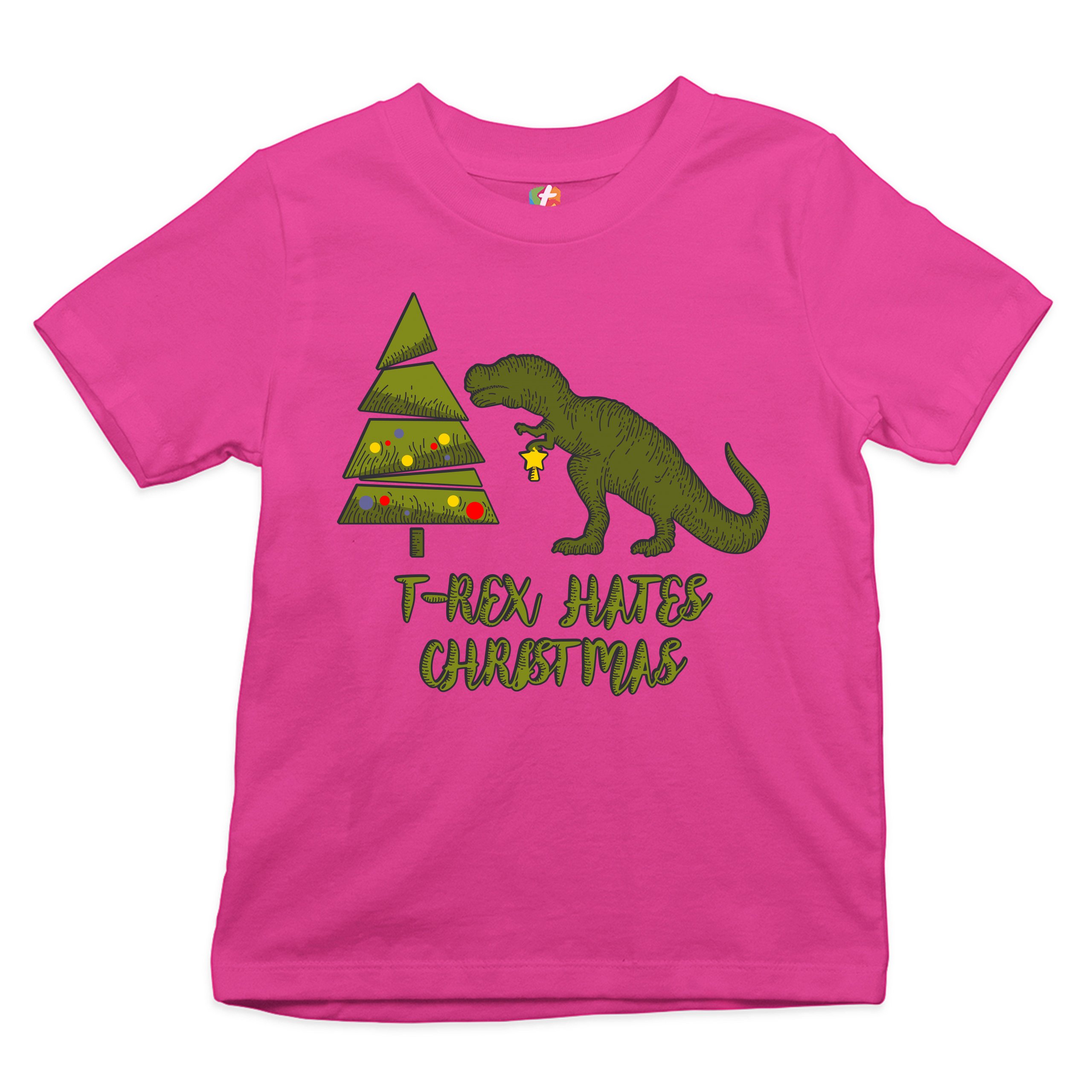 T-Rex Hates Christmas Youth T-shirt Funny Dinosaur Xmas Eve Festive Kids - Picture 26 of 29