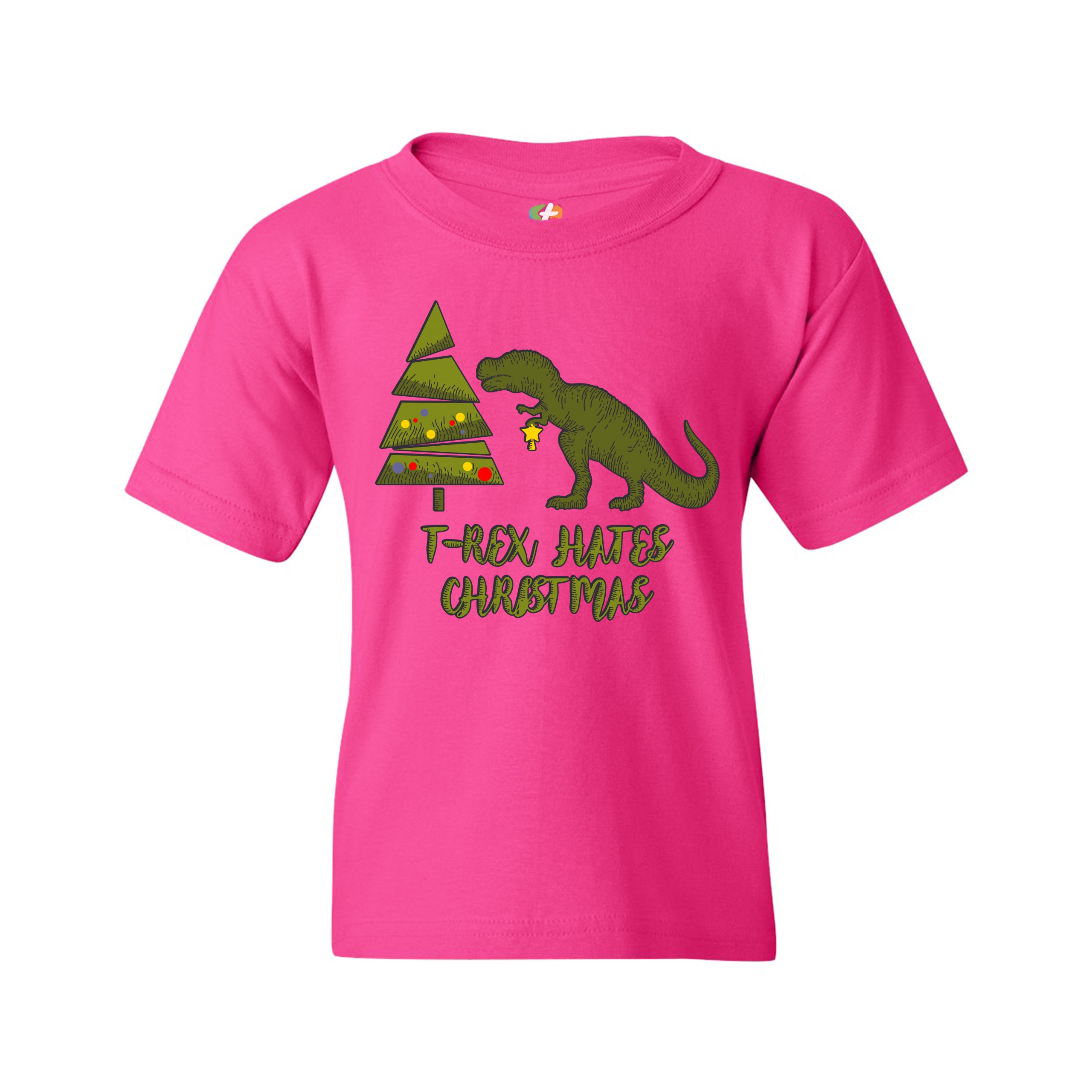 T-Rex Hates Christmas Youth T-shirt Funny Dinosaur Xmas Eve Festive Kids - Picture 27 of 29