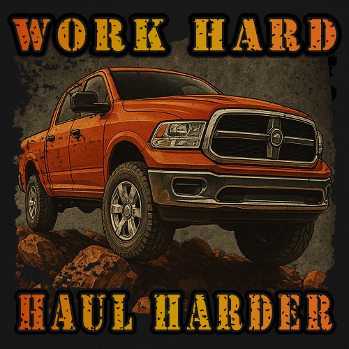 Work Hard Haul Harder Unisex Hoodie American Pickup Truck Offroad 4x4 - Picture 4 of 57