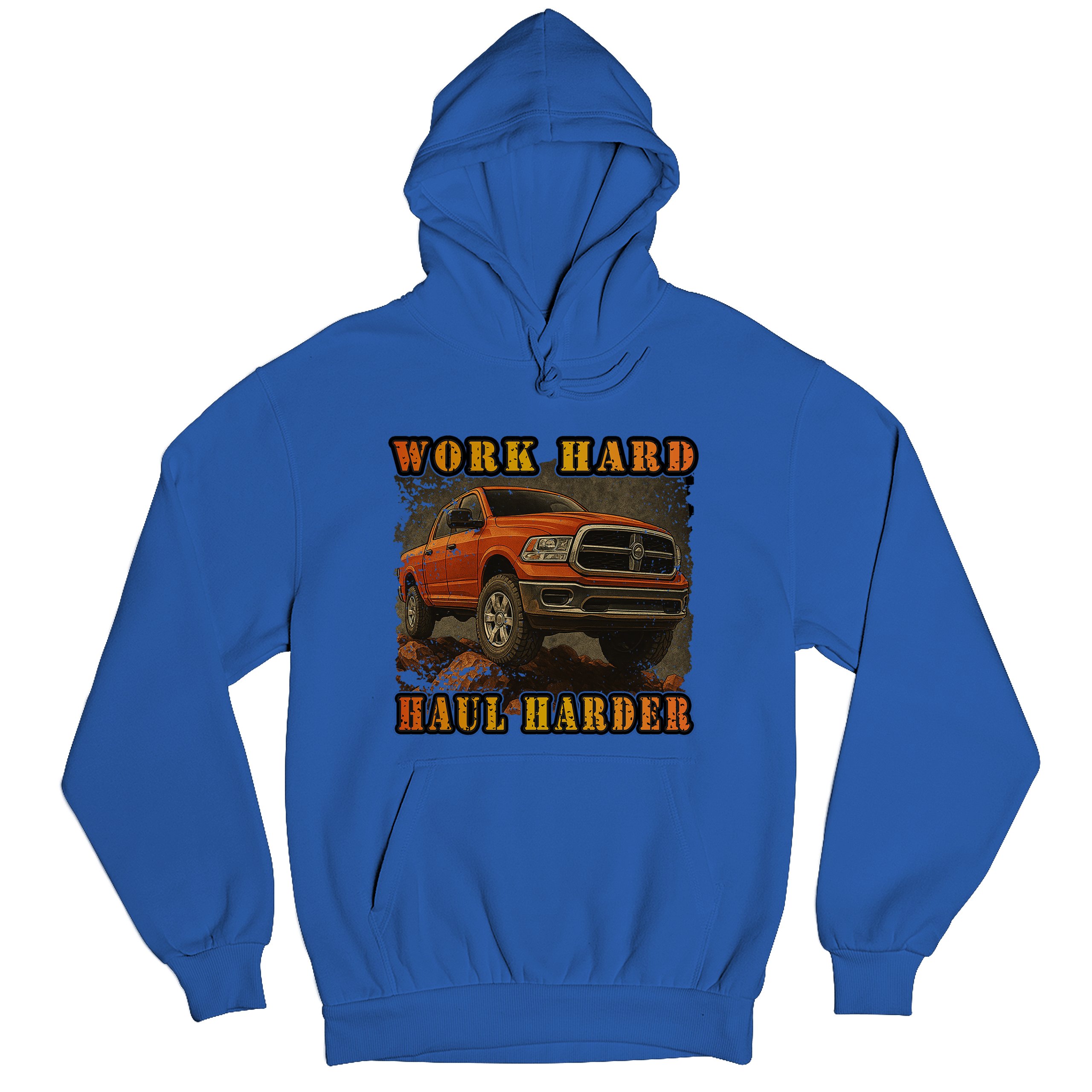 Work Hard Haul Harder Unisex Hoodie American Pickup Truck Offroad 4x4 - Picture 48 of 57