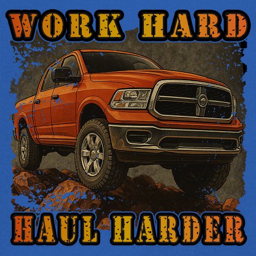 Work Hard Haul Harder Unisex Hoodie American Pickup Truck Offroad 4x4 - Picture 46 of 57