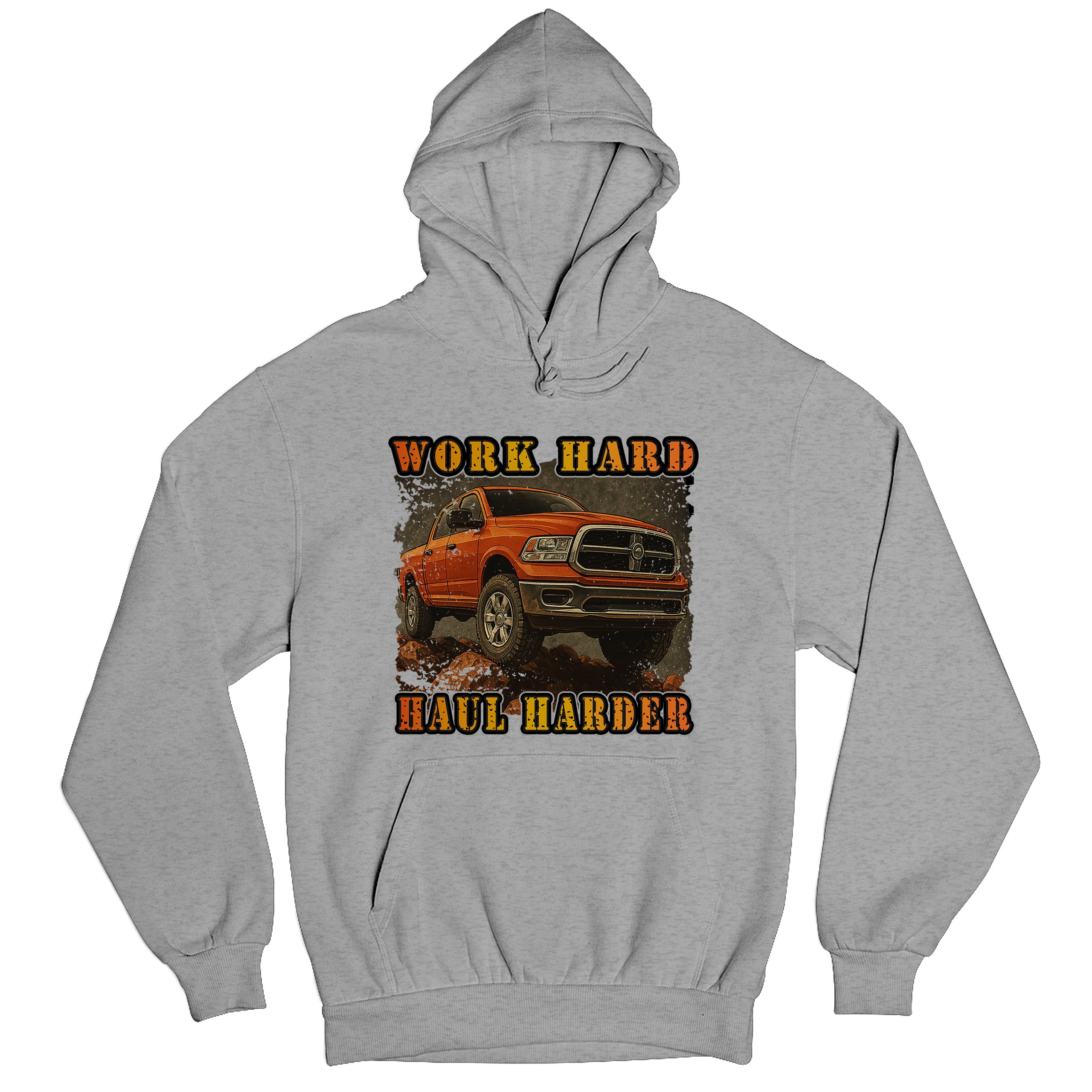 Work Hard Haul Harder Unisex Hoodie American Pickup Truck Offroad 4x4 - Picture 13 of 57