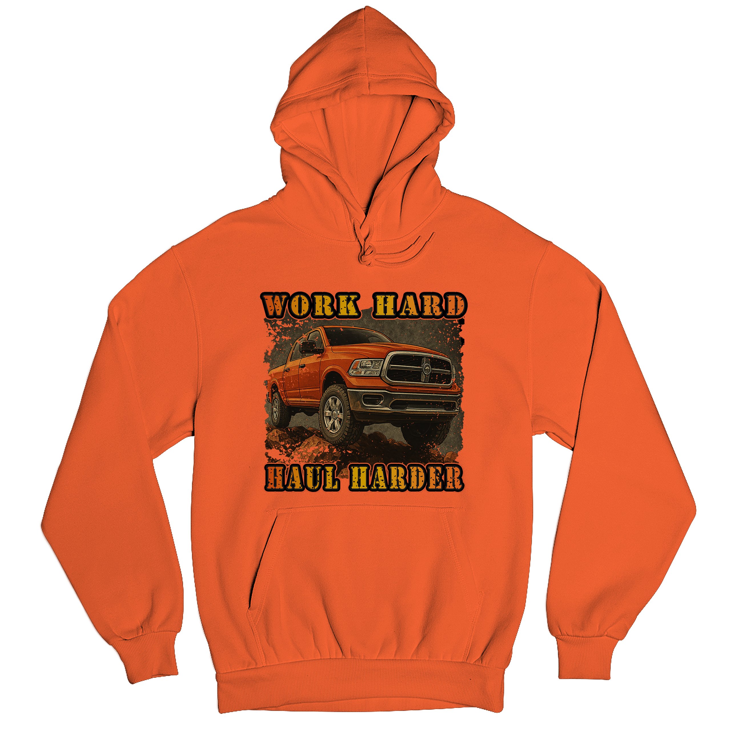 Work Hard Haul Harder Unisex Hoodie American Pickup Truck Offroad 4x4 - Picture 20 of 57