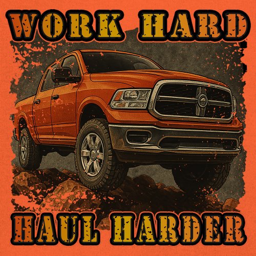 Work Hard Haul Harder Unisex Hoodie American Pickup Truck Offroad 4x4 - Picture 18 of 57