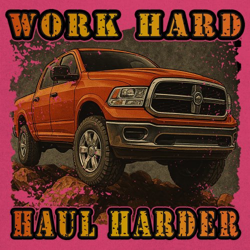 Work Hard Haul Harder Unisex Hoodie American Pickup Truck Offroad 4x4 - Picture 53 of 57