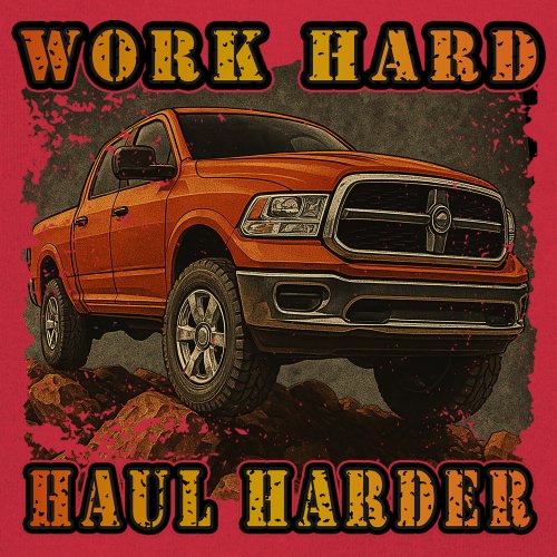 Work Hard Haul Harder Unisex Hoodie American Pickup Truck Offroad 4x4 - Picture 32 of 57