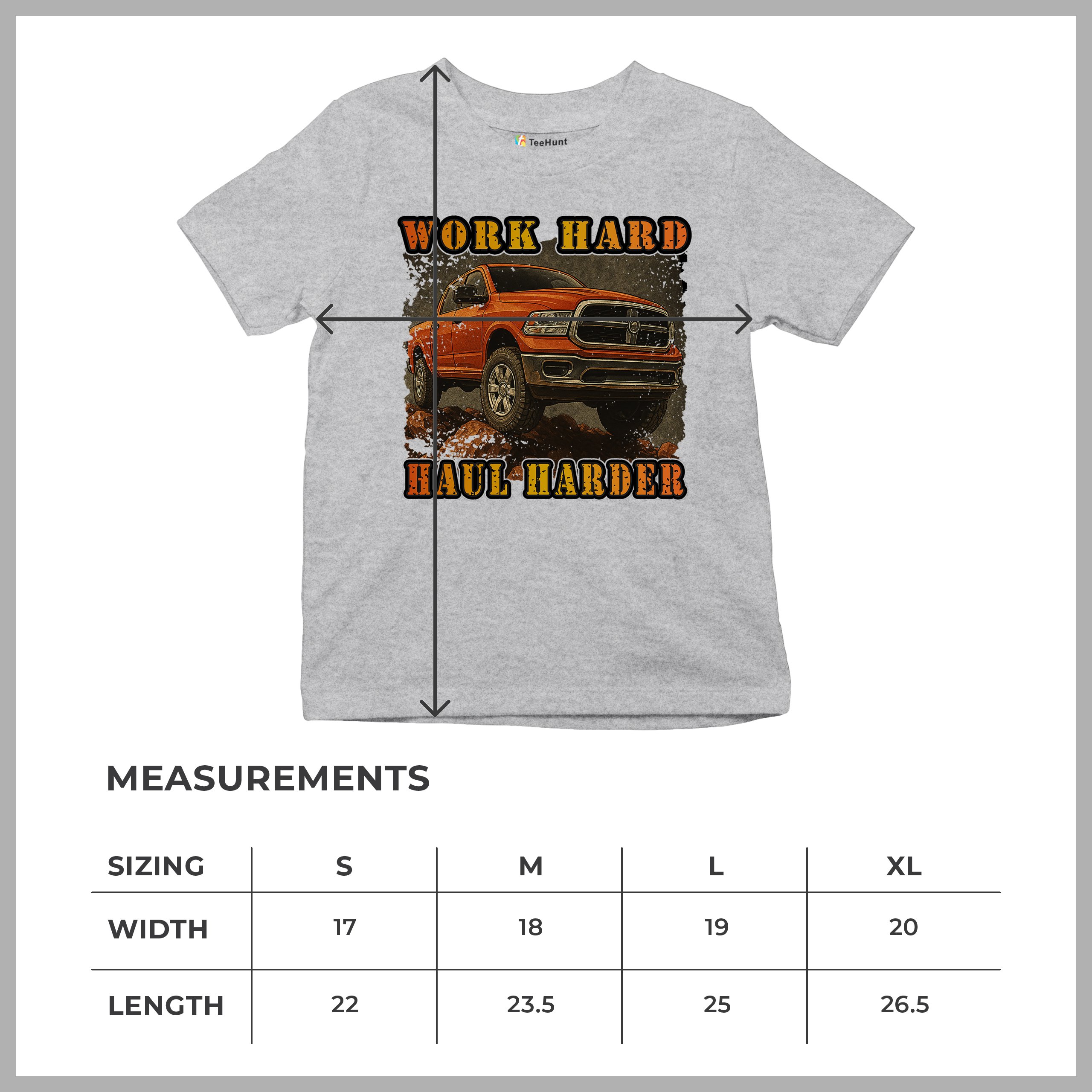 Work Hard Haul Harder Youth T-shirt American Pickup Truck Offroad 4x4 Kids - Picture 15 of 50