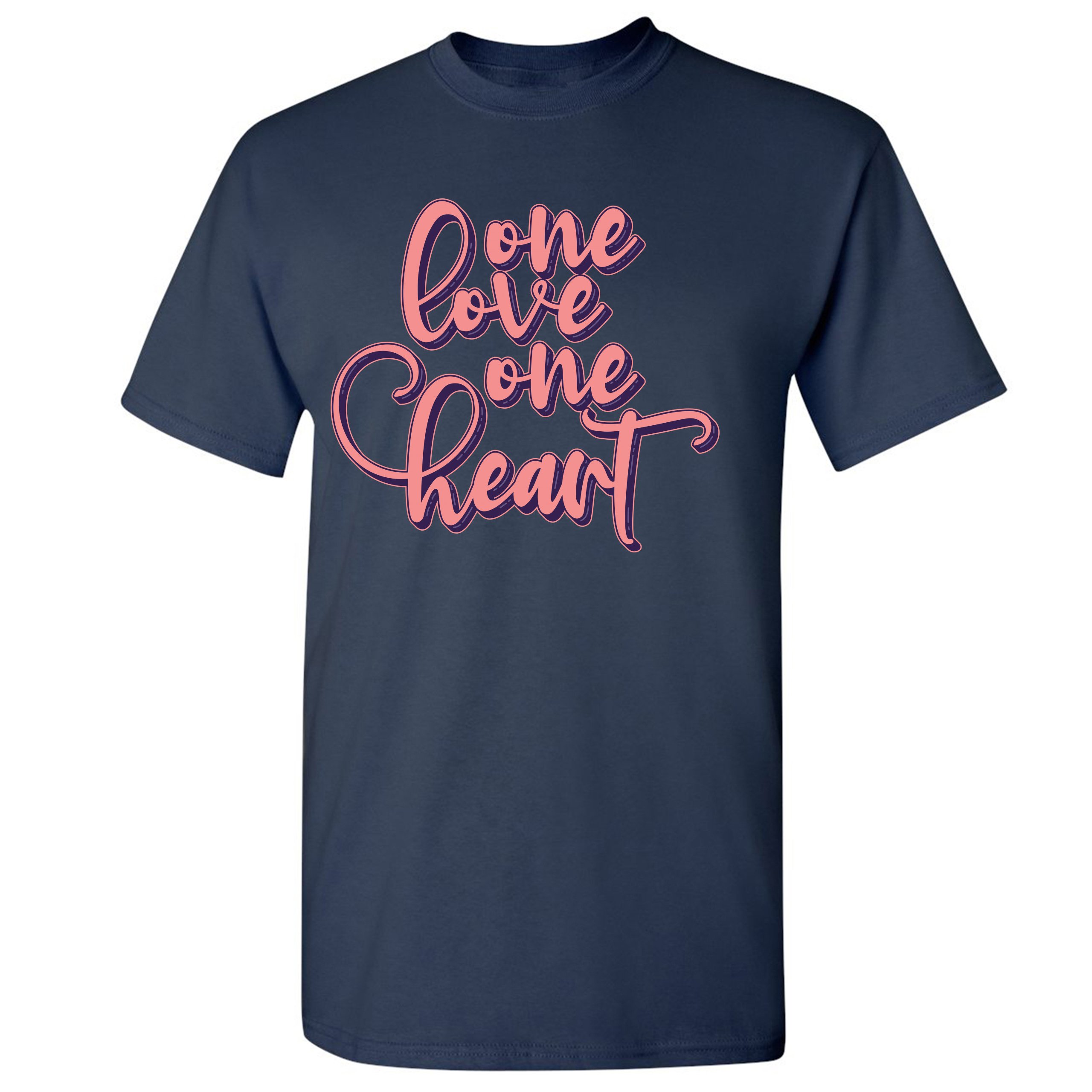 One Love One Heart T-shirt Valentine's Day Relationship Anniversary Men ...