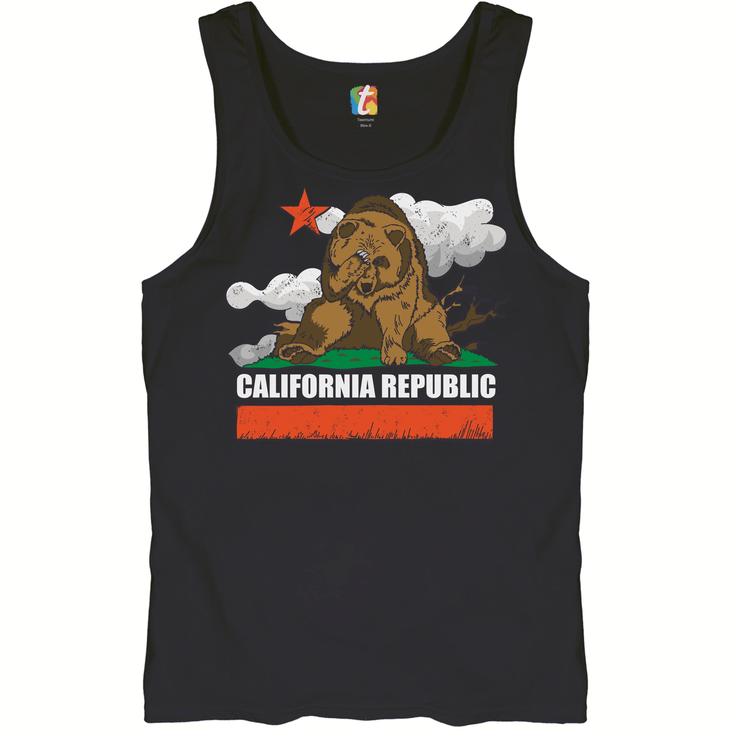 California Bear Facepalm Tank Top The Great California Exodus