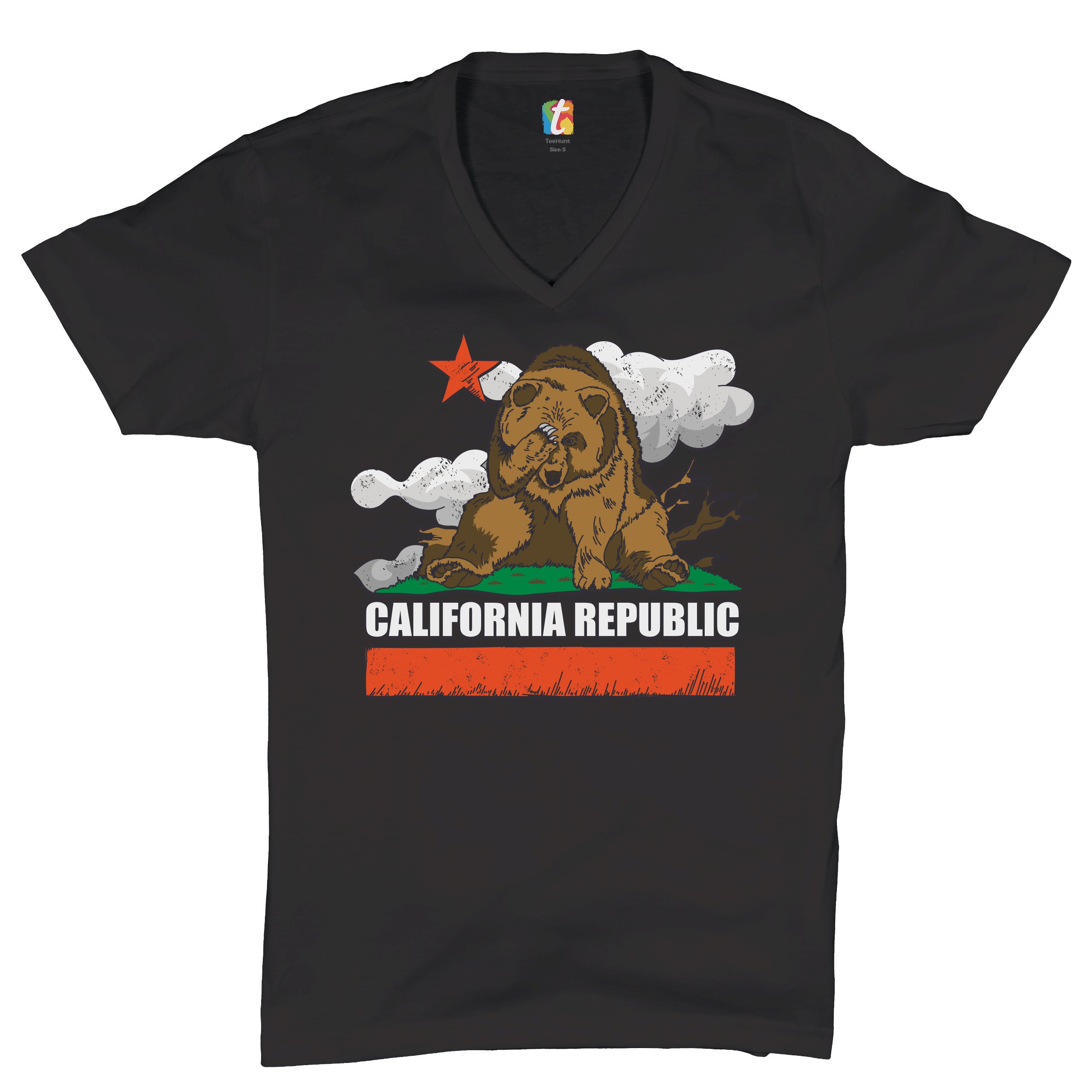 ALTRA Maglietta California Bear Facepalm collo a V The Great California Exodus