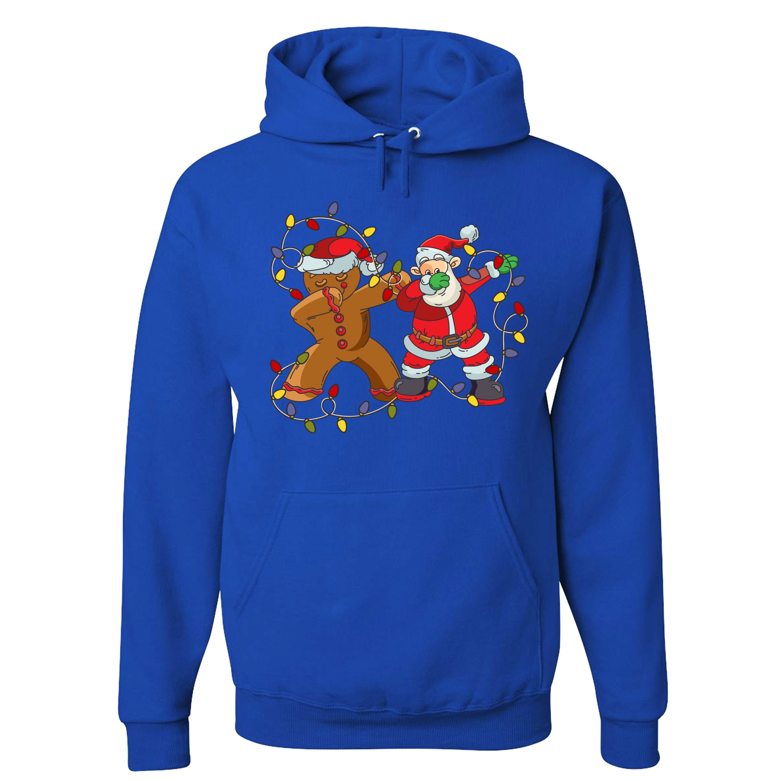 Gingerbread Man and Santa Claus Dab Dance Sweatshirt Merry Christmas Hoodie - Picture 28 of 36