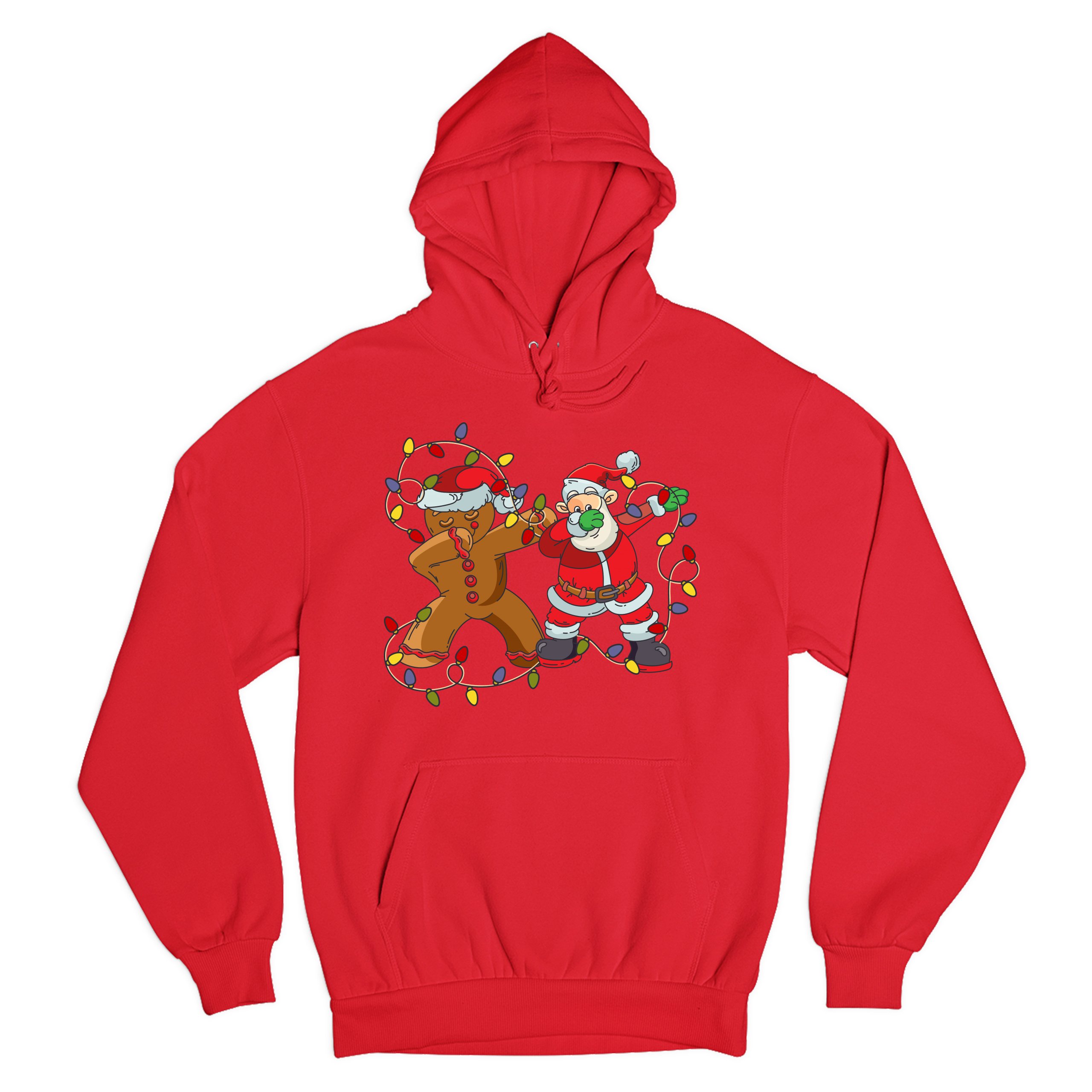 Gingerbread Man and Santa Claus Dab Dance Sweatshirt Merry Christmas Hoodie - Picture 17 of 36