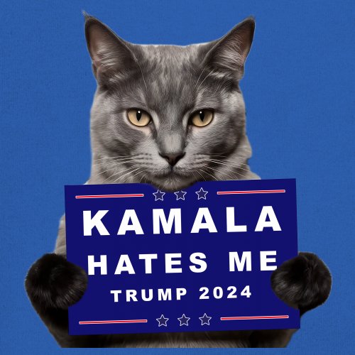 Kamala Hates Me Trump 2024 Youth T-shirt Funny Cat Republican Pet MAGA Kids - Picture 39 of 50