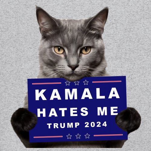 Kamala Hates Me Trump 2024 Youth T-shirt Funny Cat Republican Pet MAGA Kids - Picture 11 of 50