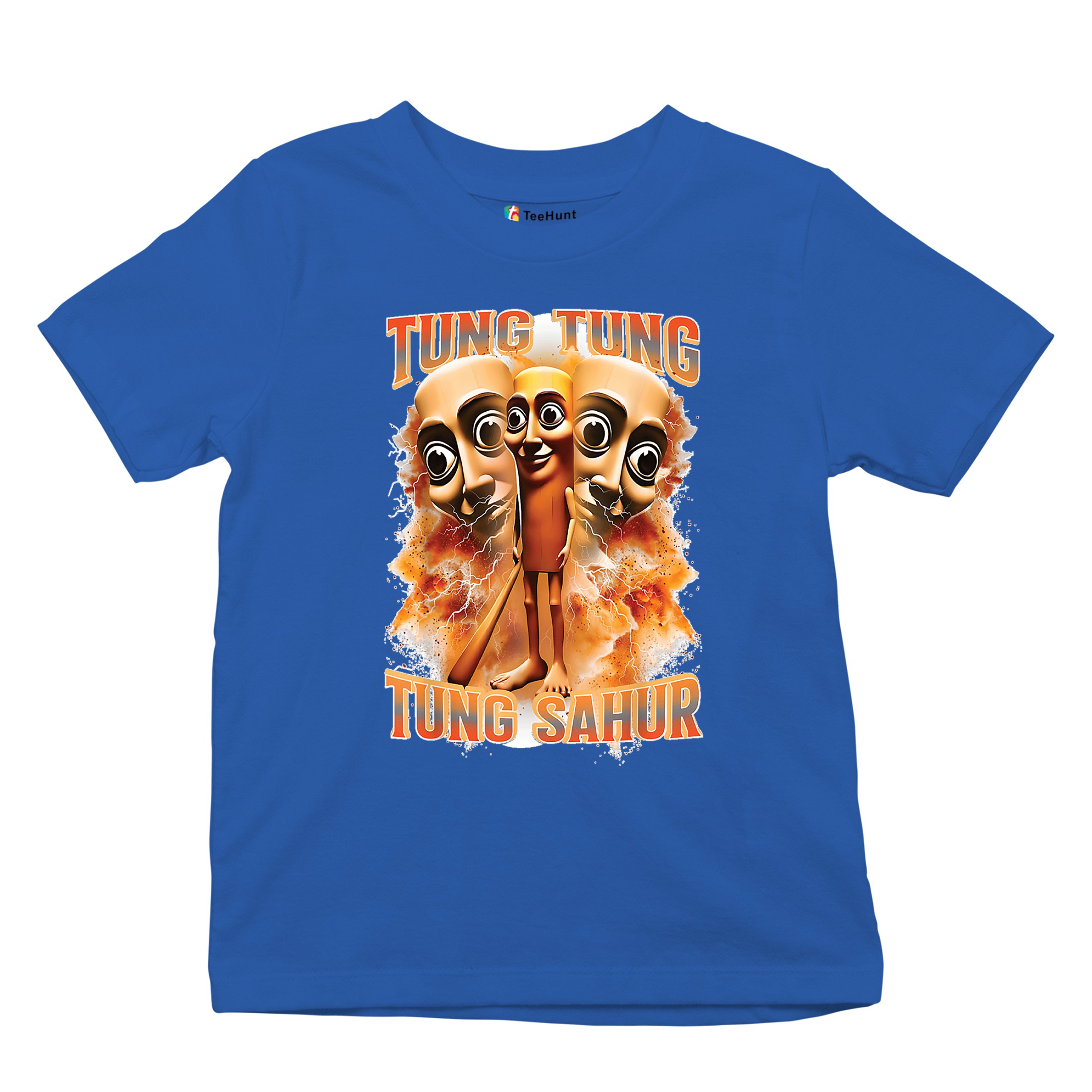 Tung Tung Tung Sahur Youth T-shirt Funny Italian Brainrot Meme VIbe Kids - Picture 41 of 50
